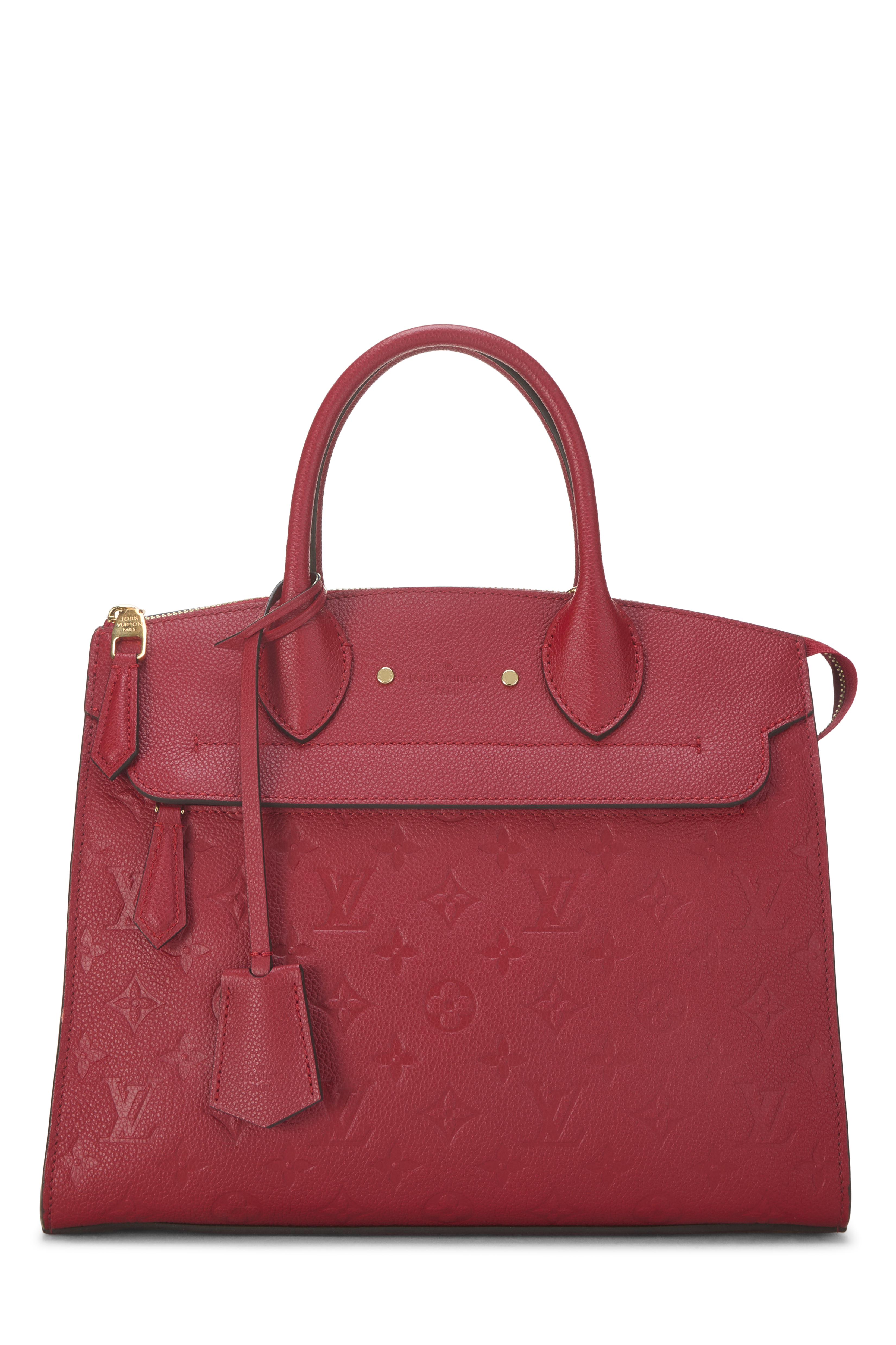 Women's Louis Vuitton Orient Monogram Empreinte Pont Neuf MM in Red MM