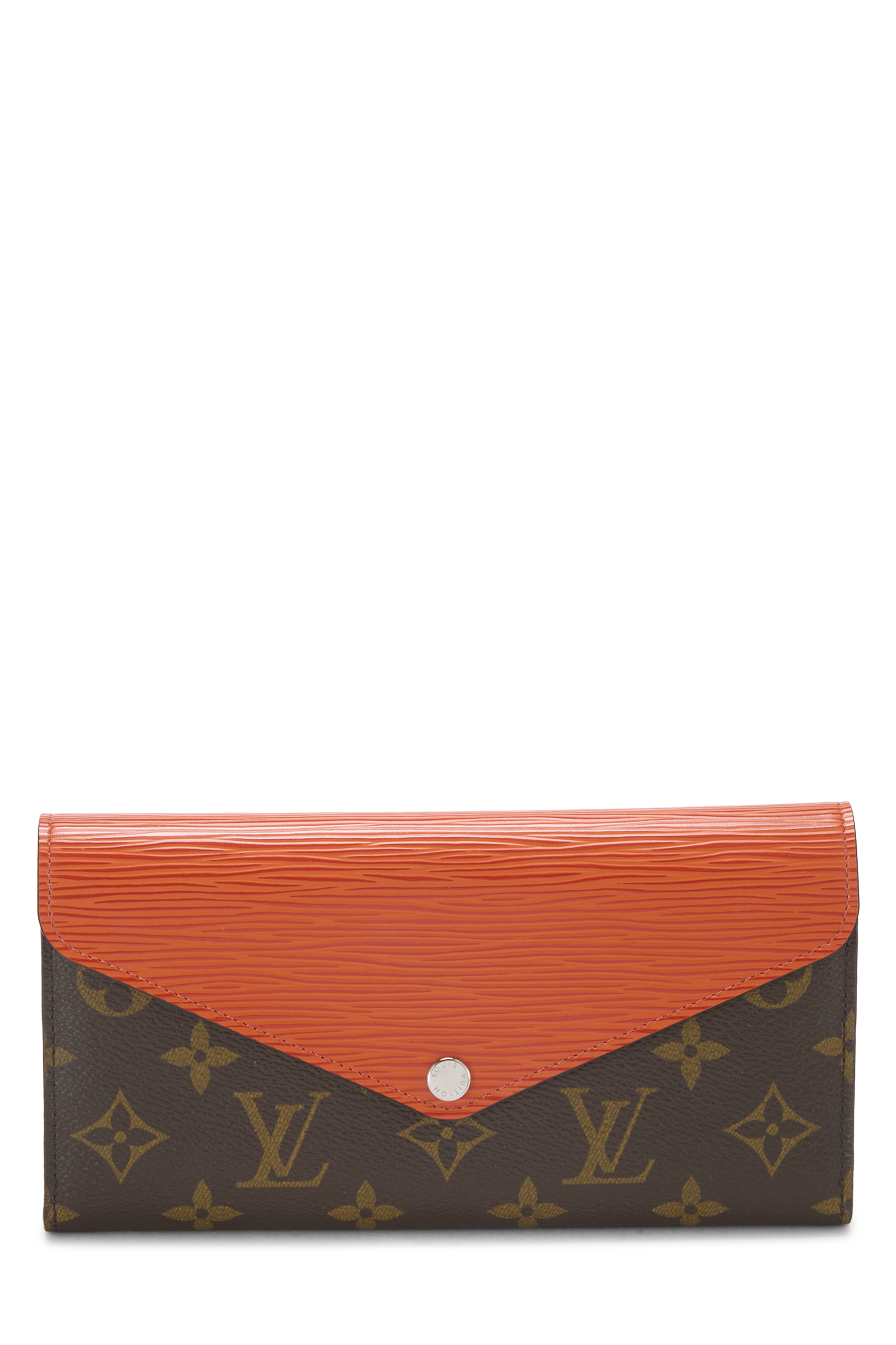 Women's Louis Vuitton Orange Epi & Monogram Canvas Marie-Lou Long Wallet in Orange