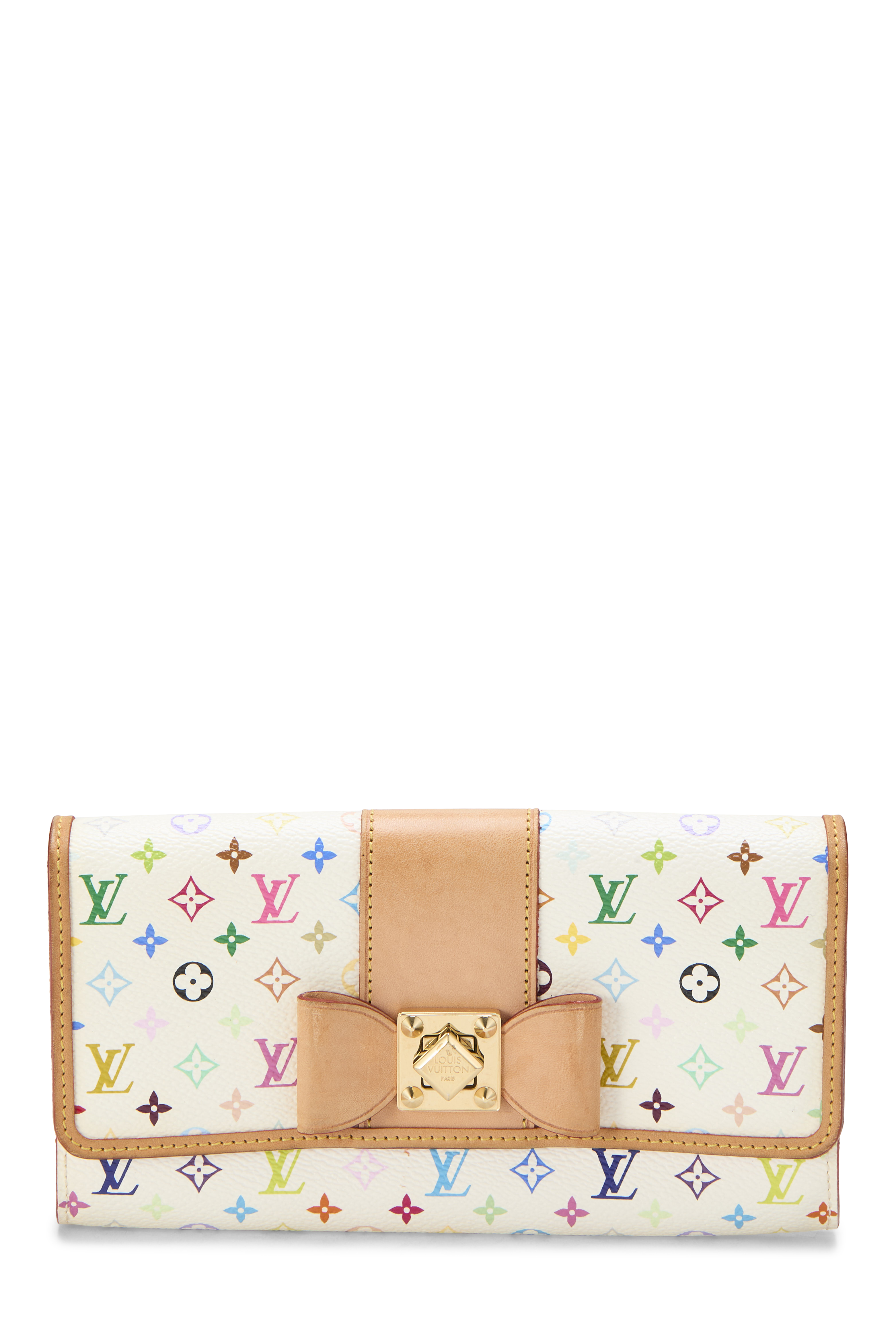 Women's Louis Vuitton Takashi Murakami x Louis Vuitton White Monogram Multicolore Sarah Noeud in White