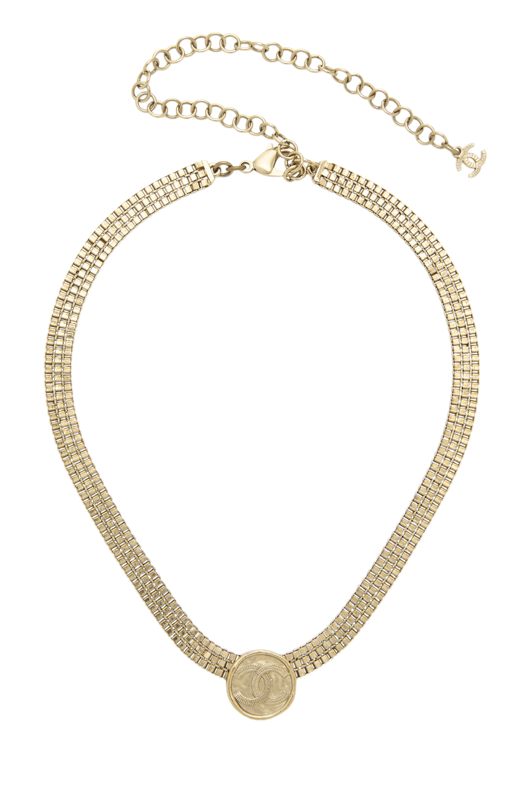 Women's Chanel Gold 'CC' Choker in Gold