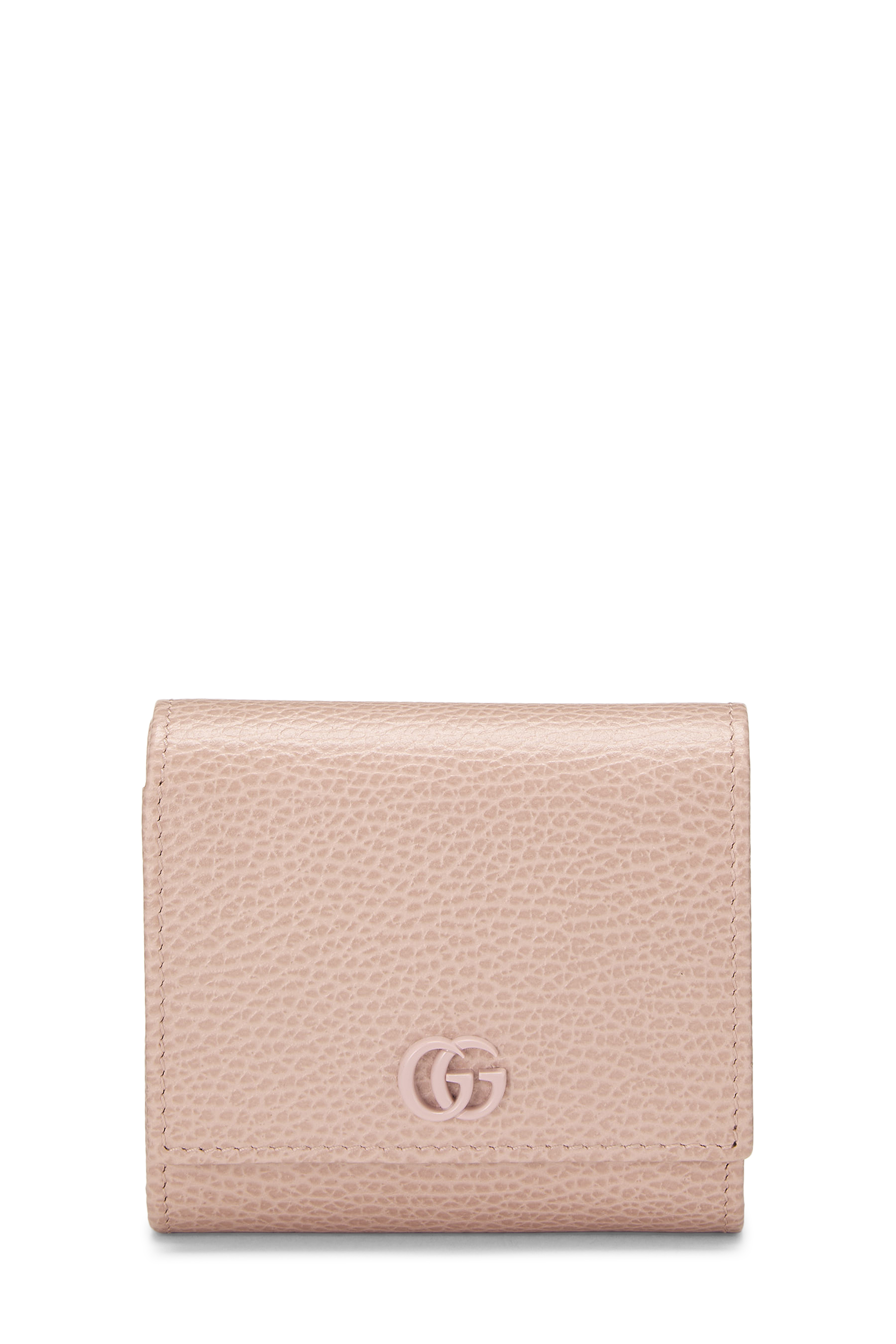 Women's Gucci Pink Leather GG Marmont Compact Wallet in Pink