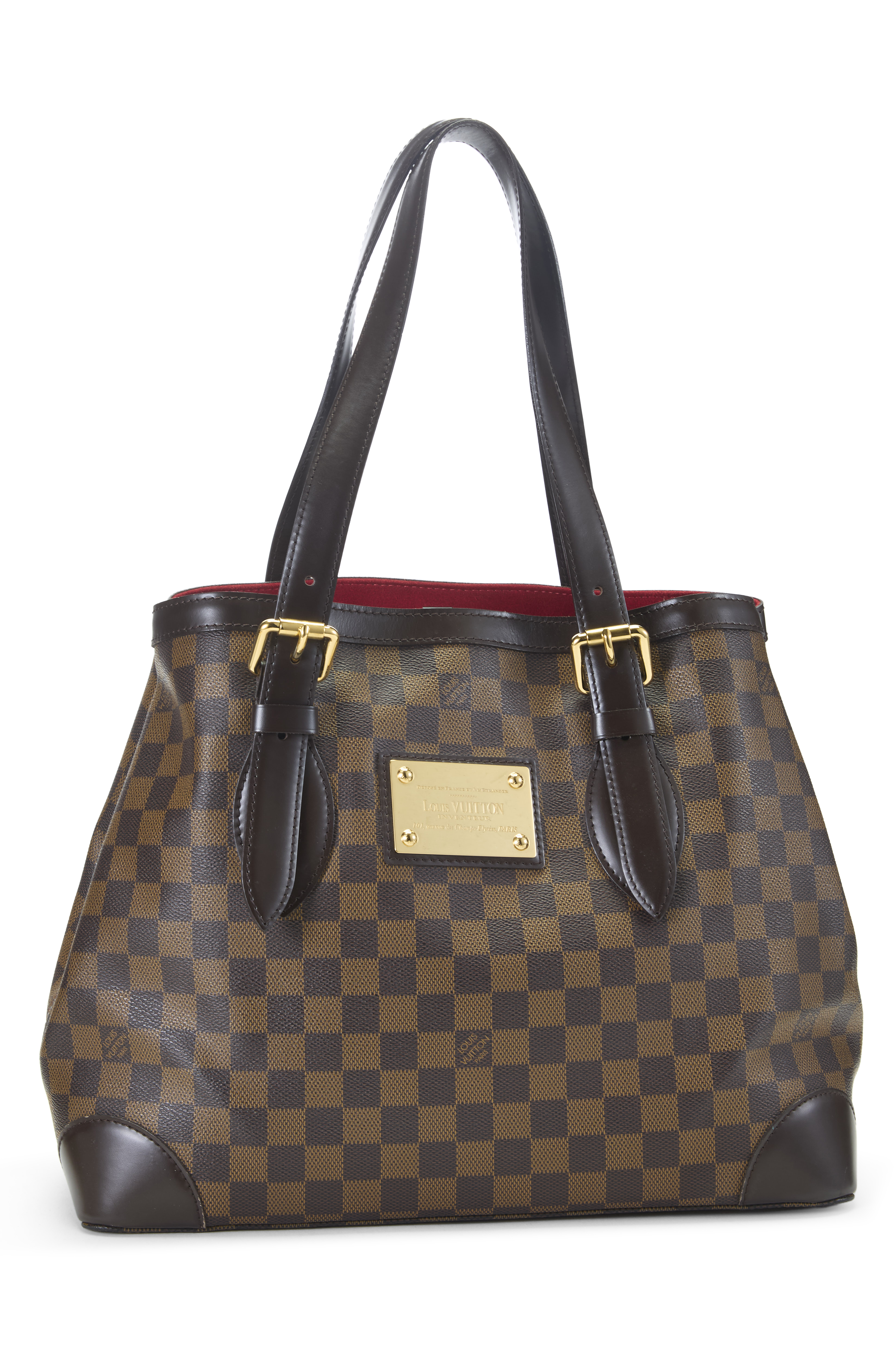 Women's Louis Vuitton Damier Ebene Hampstead MM in Brown