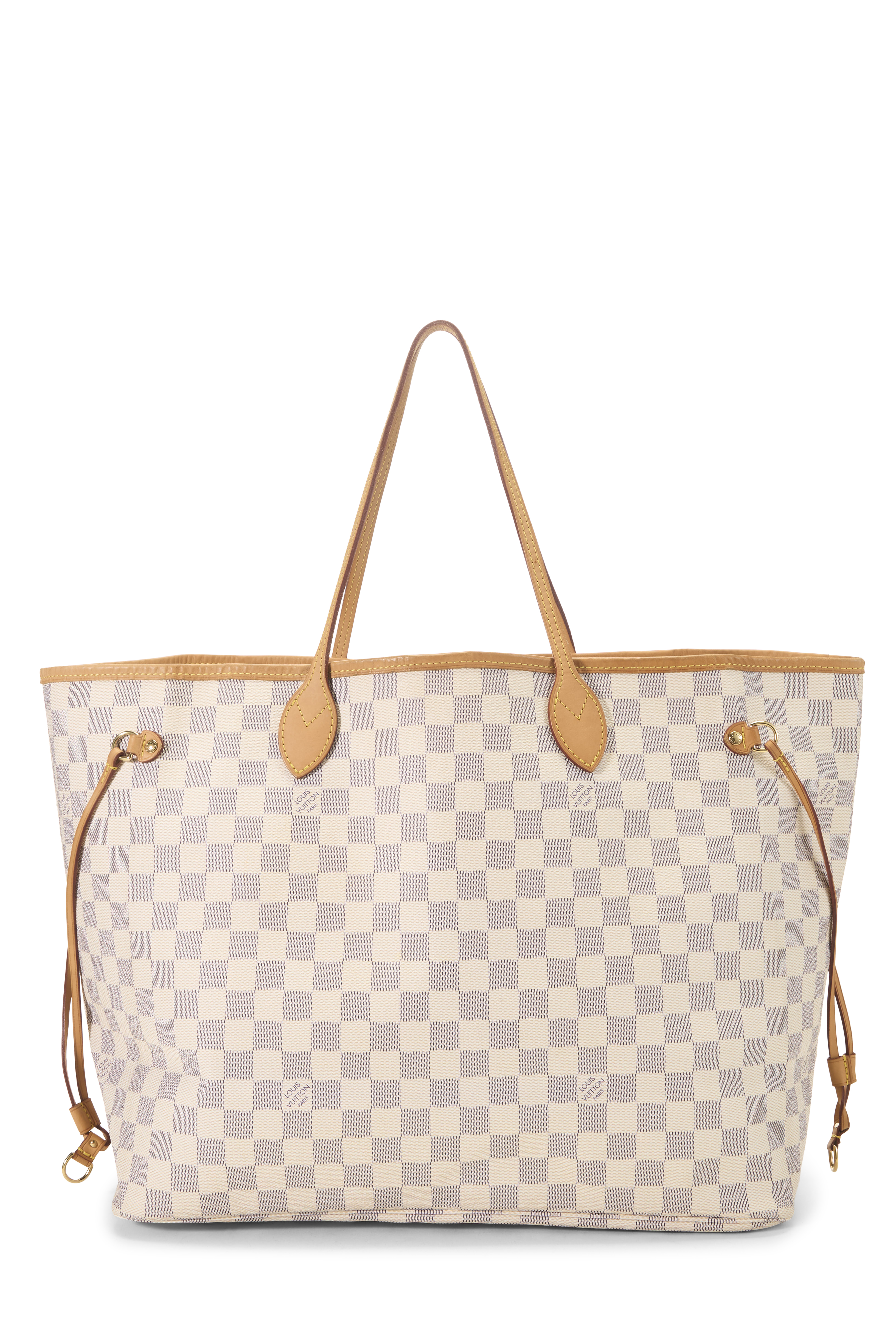 Women's Louis Vuitton Damier Azur Neverfull GM in White GM