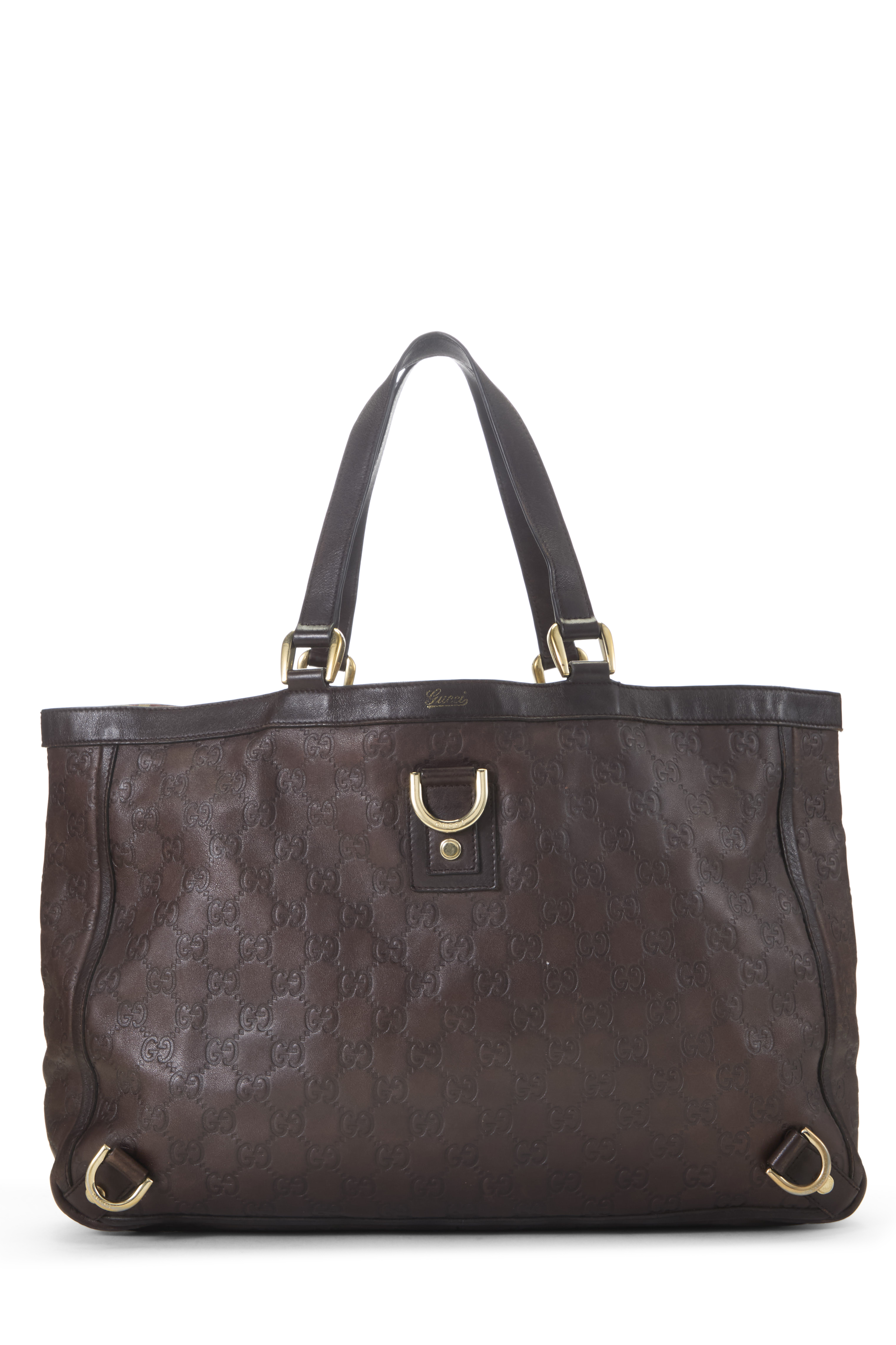 Women's Gucci Brown Guccissima D-Ring Abbey Tote Large in Brown Large