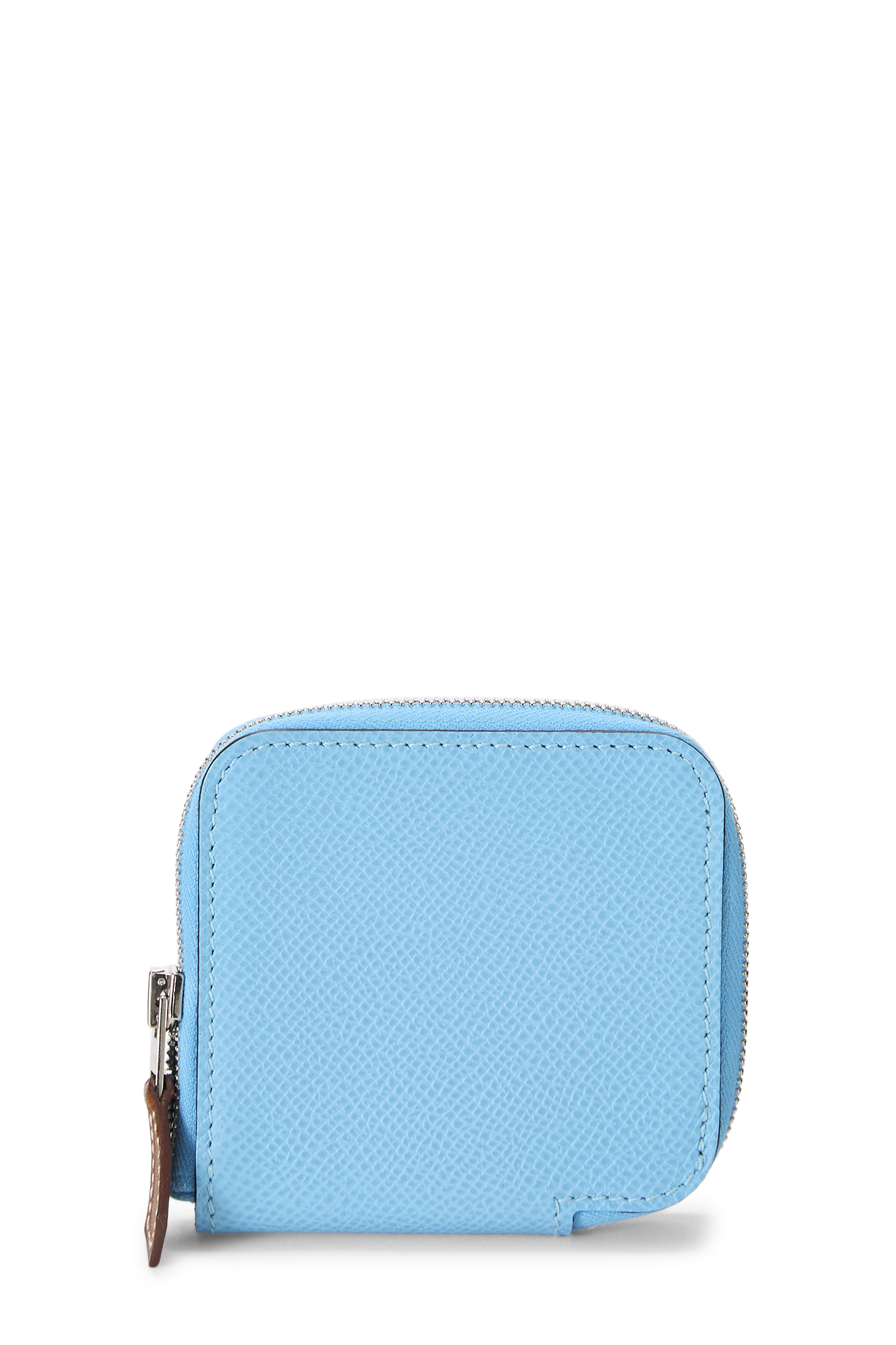 Women's Hermès Celeste Epsom Silk'In Compact Wallet in Celeste