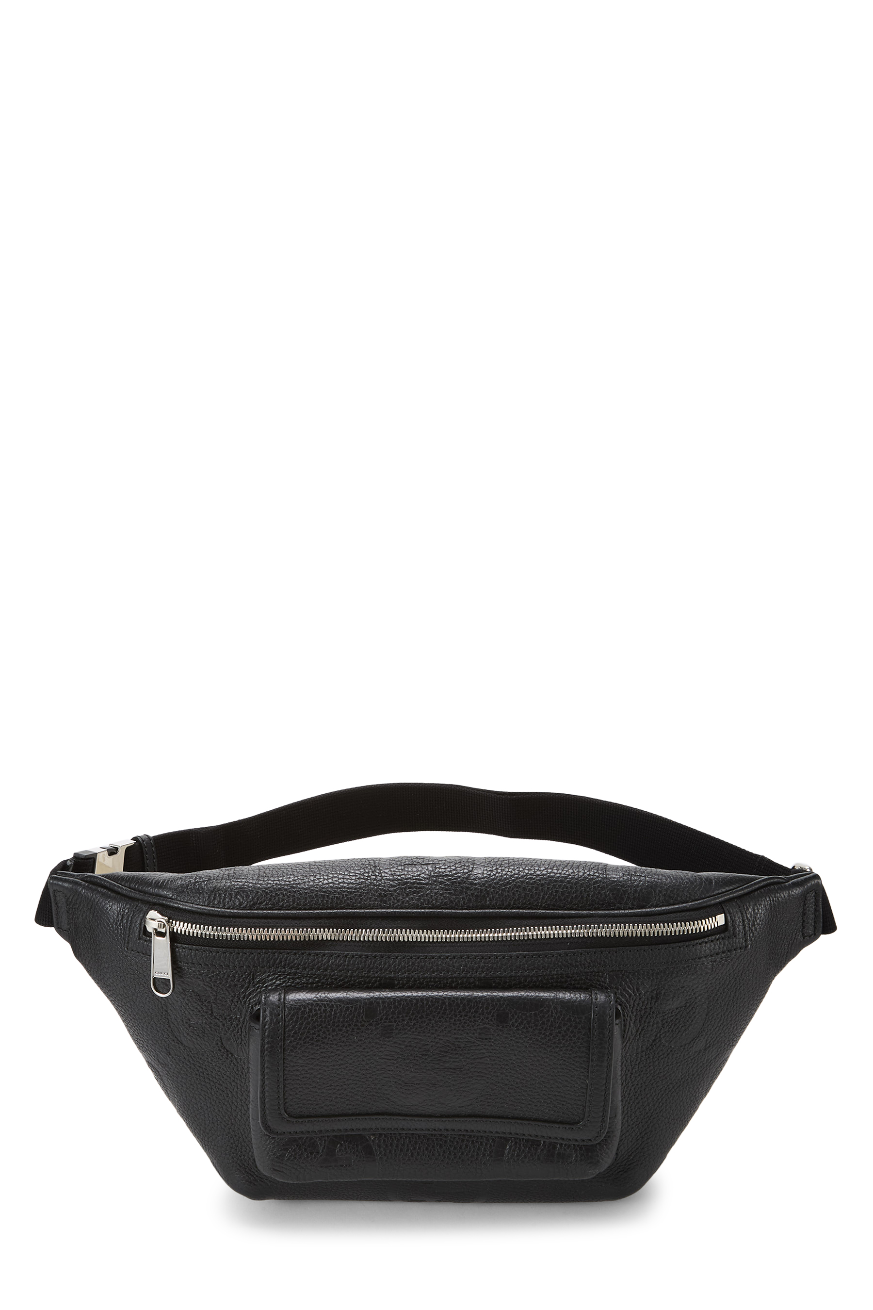 Women's Gucci Black Guccissima Leather Belt Bag in Black