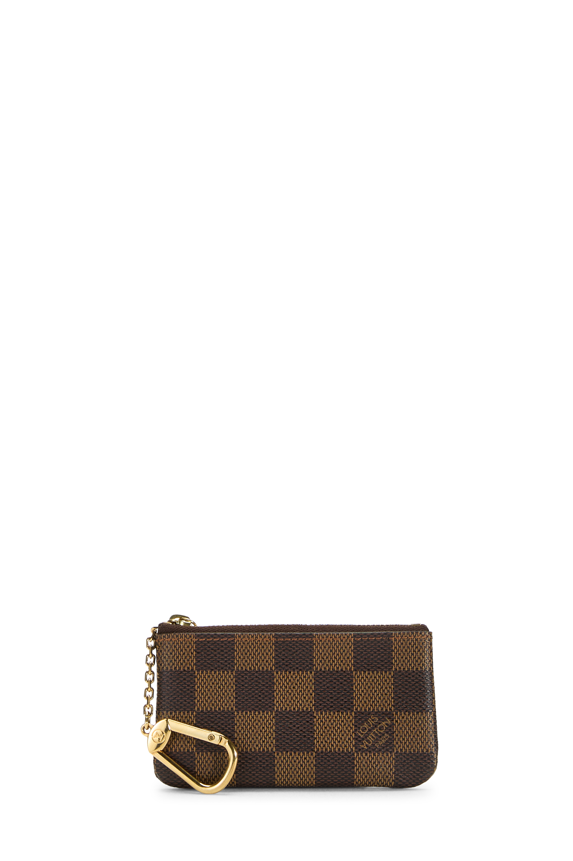 Women's Louis Vuitton Damier Ebene Pochette Clefs in Brown