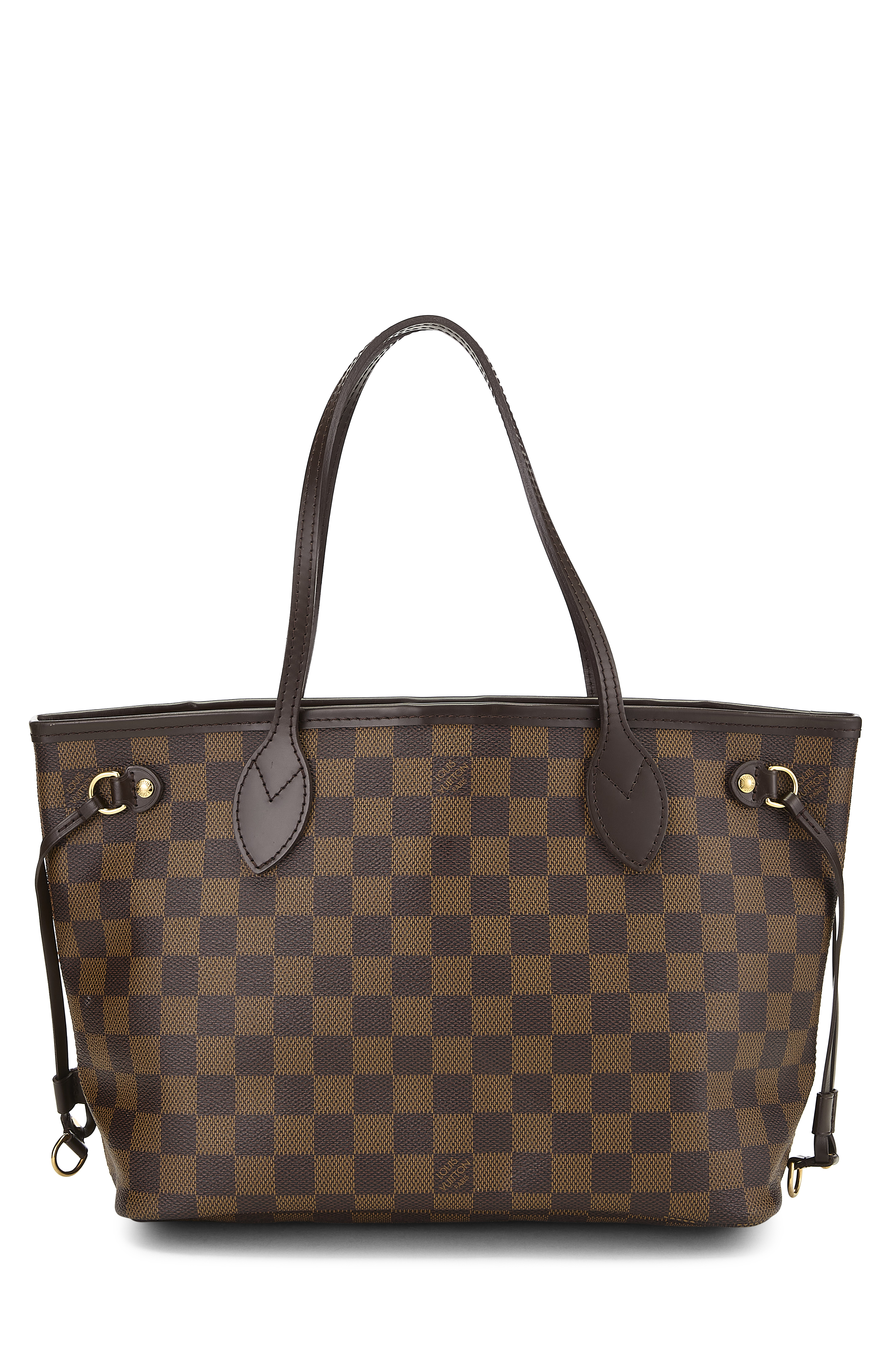 Women's Louis Vuitton Damier Ebene Neverfull PM in Brown PM