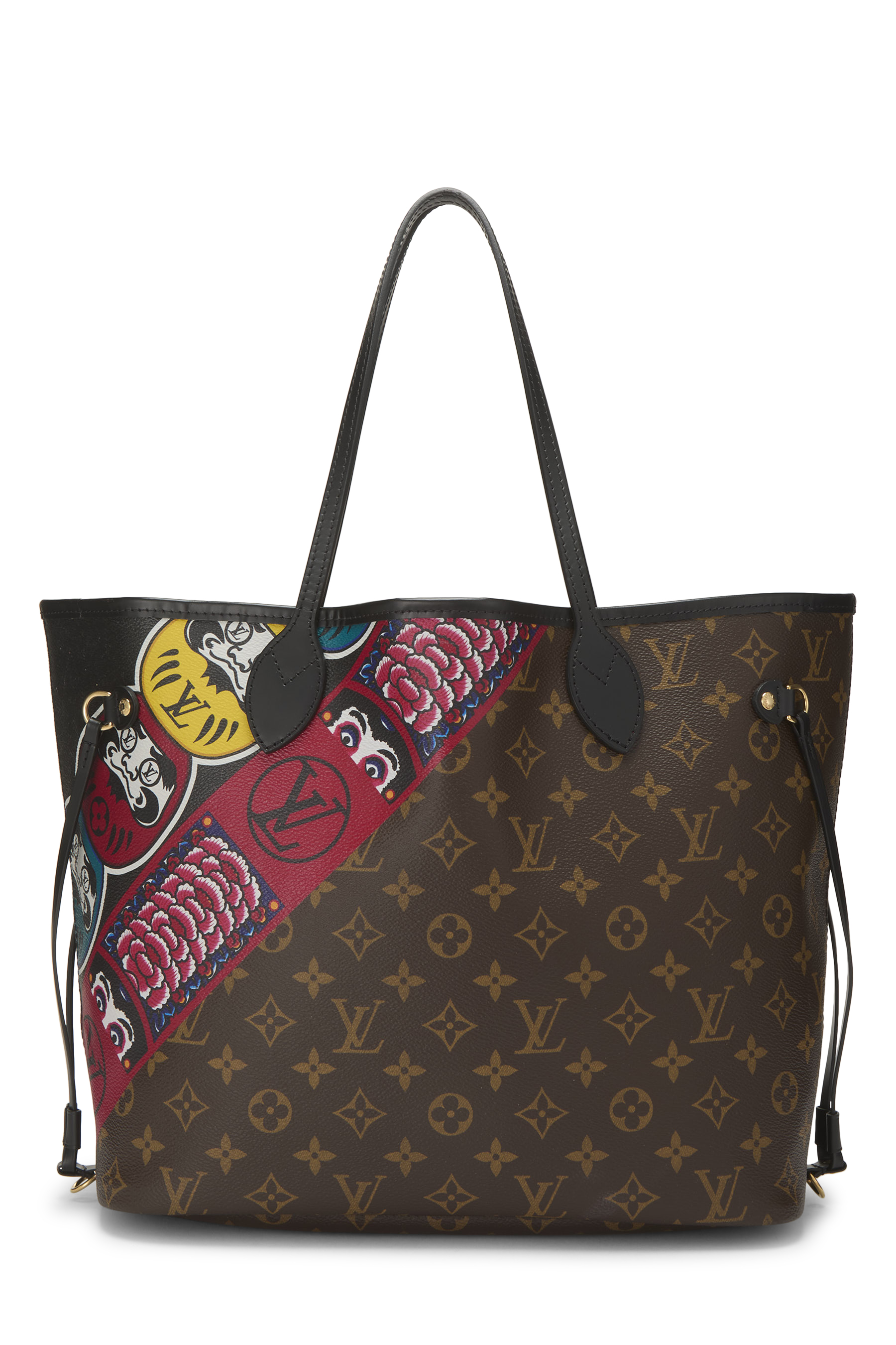 Women's Louis Vuitton Monogram Canvas Kabuki Neverfull MM in Black MM