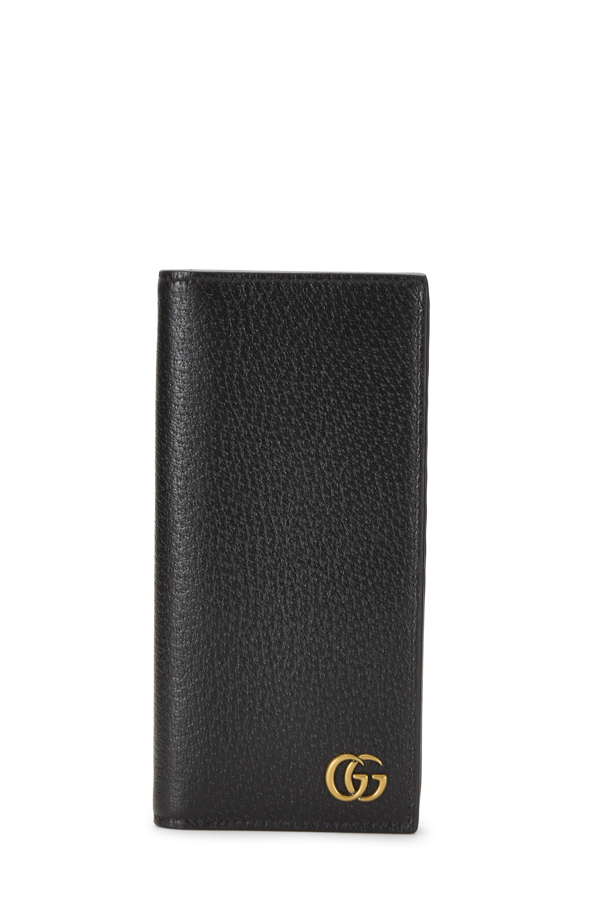 Women's Gucci Black Leather GG Marmont Long Wallet in Black