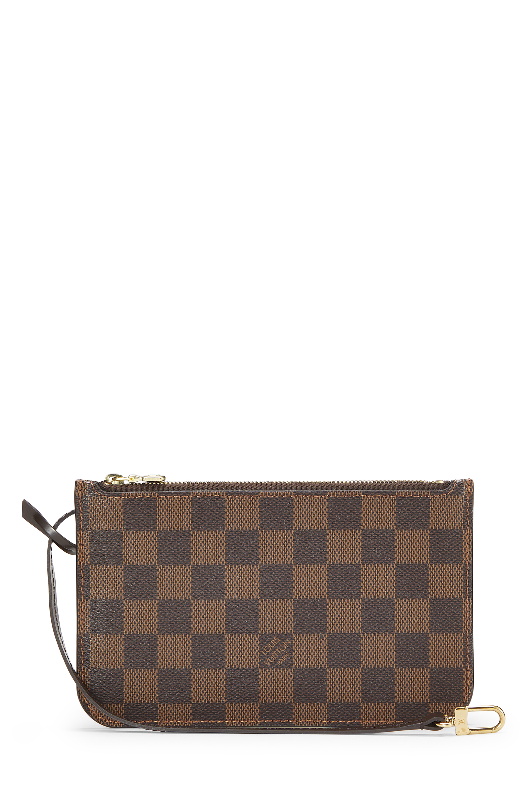 Women's Louis Vuitton Damier Ebene Neverfull Pouch PM in Brown PM