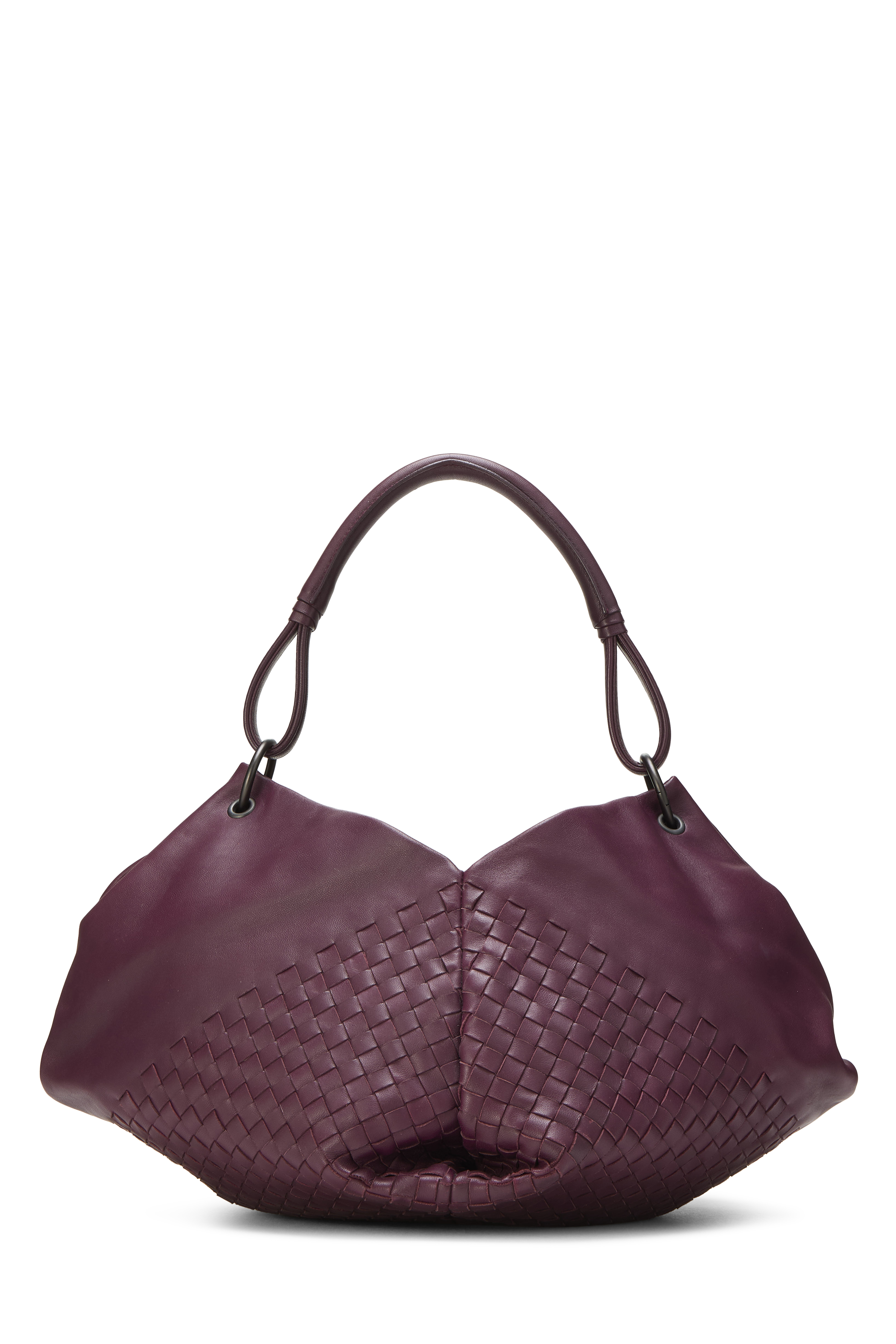 Women's Bottega Veneta Burgundy Intrecciato Leather Aquilone Fortune Cookie Hobo in Burgundy