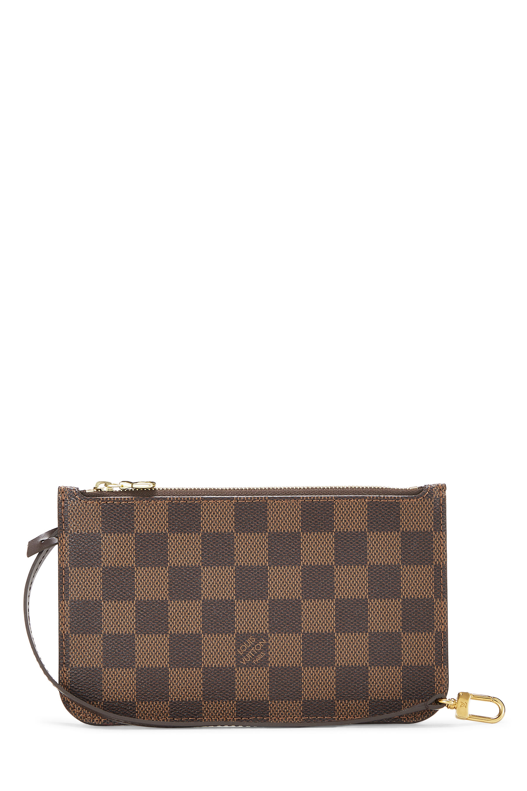 Women's Louis Vuitton Damier Ebene Neverfull Pouch PM in Brown PM