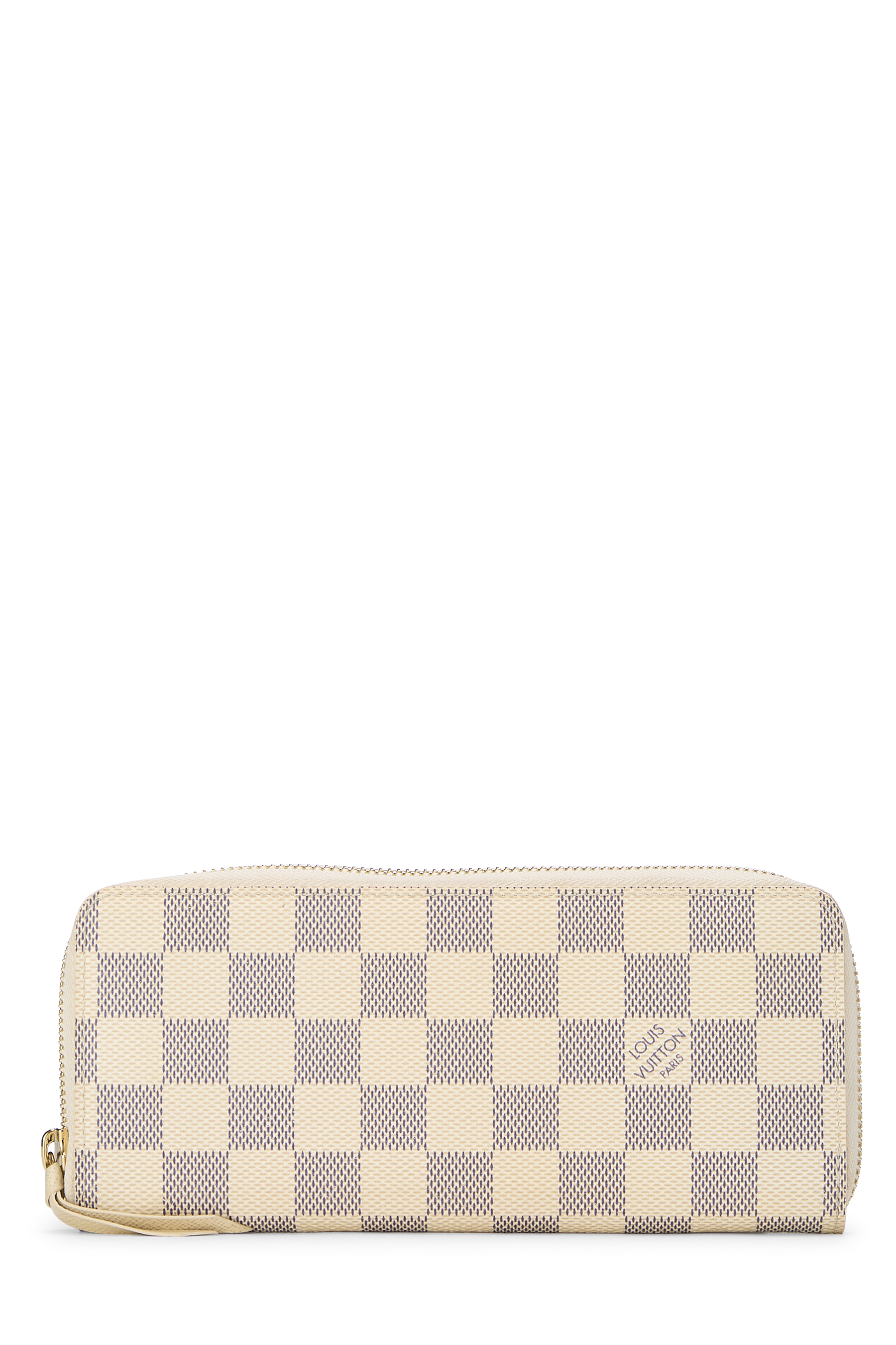 Women's Louis Vuitton Damier Azur Clemence Wallet in White