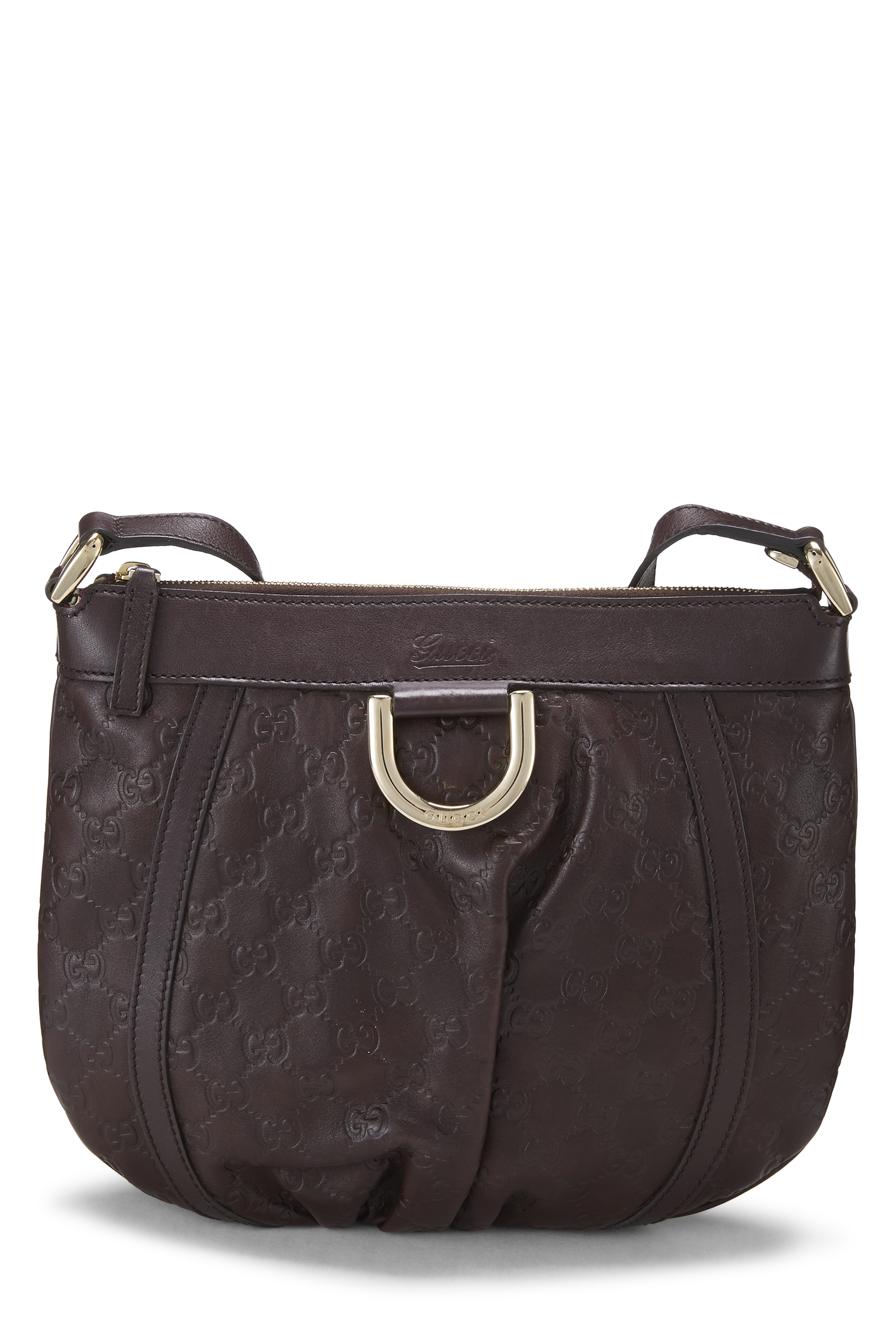 Women's Gucci Brown Guccissima D-Ring Abbey Messenger Small in Brown Small