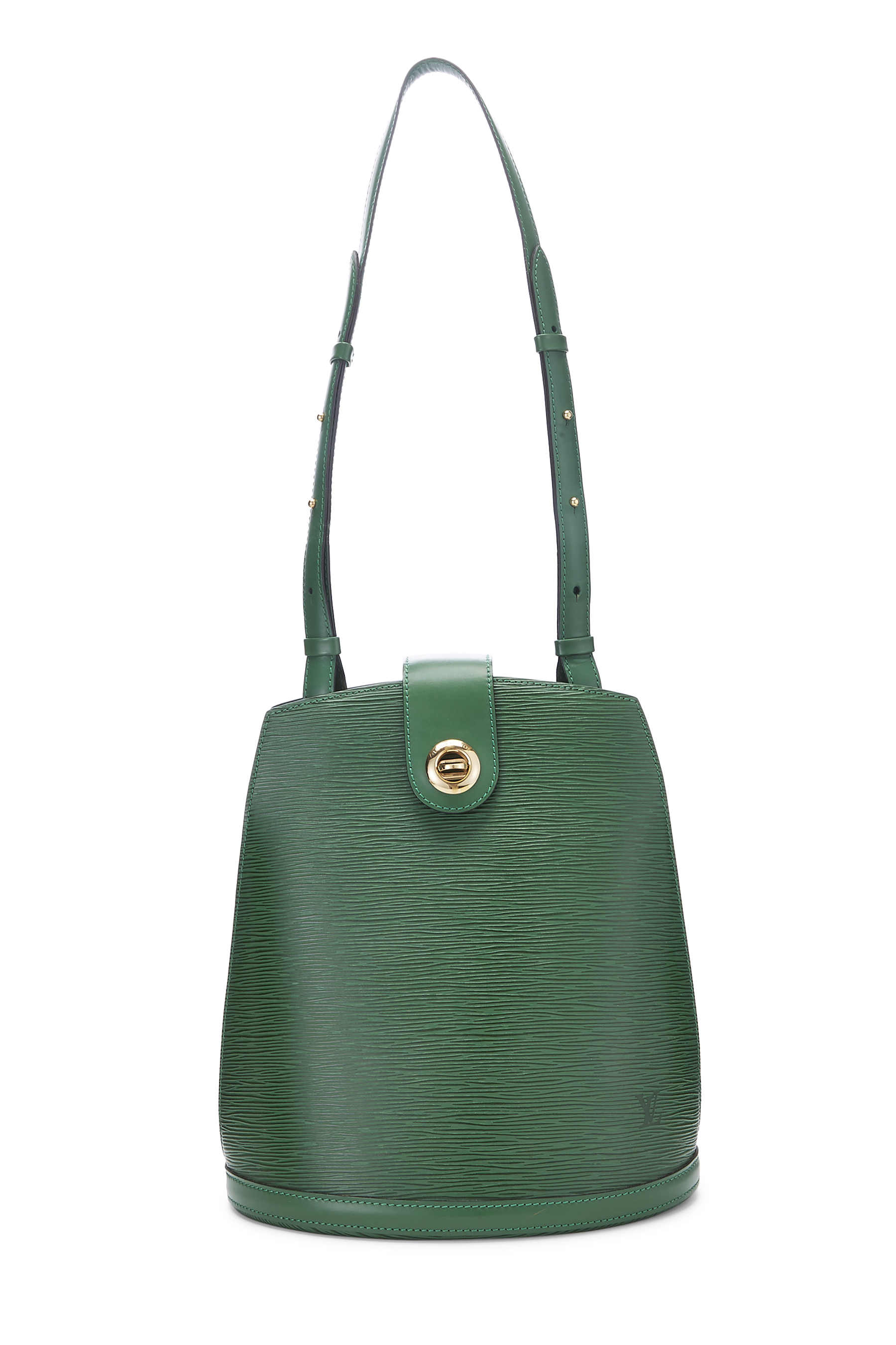 Women's Louis Vuitton Borneo Green Epi Cluny in Green