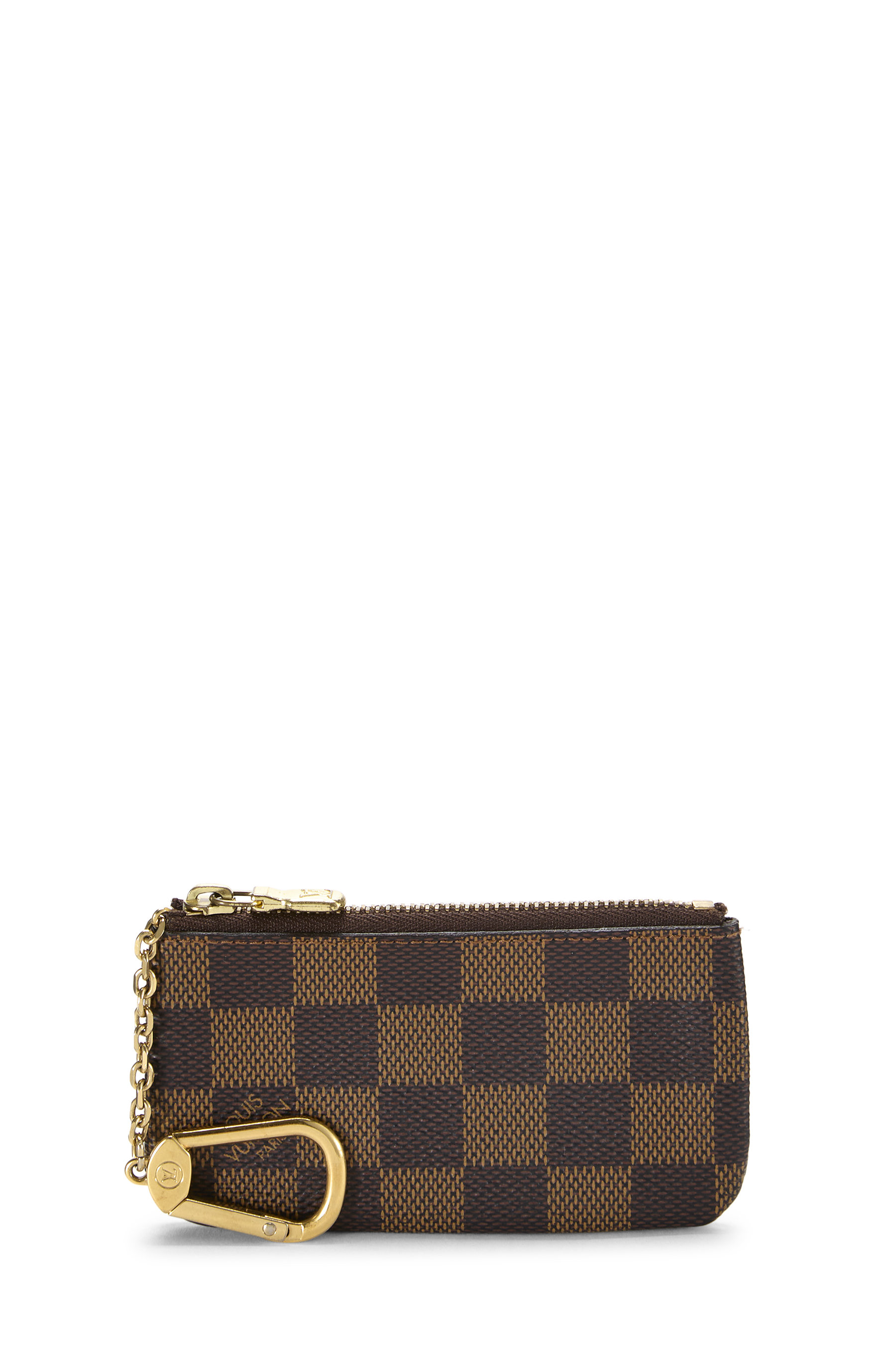 Women's Louis Vuitton Damier Ebene Pochette Clefs in Brown
