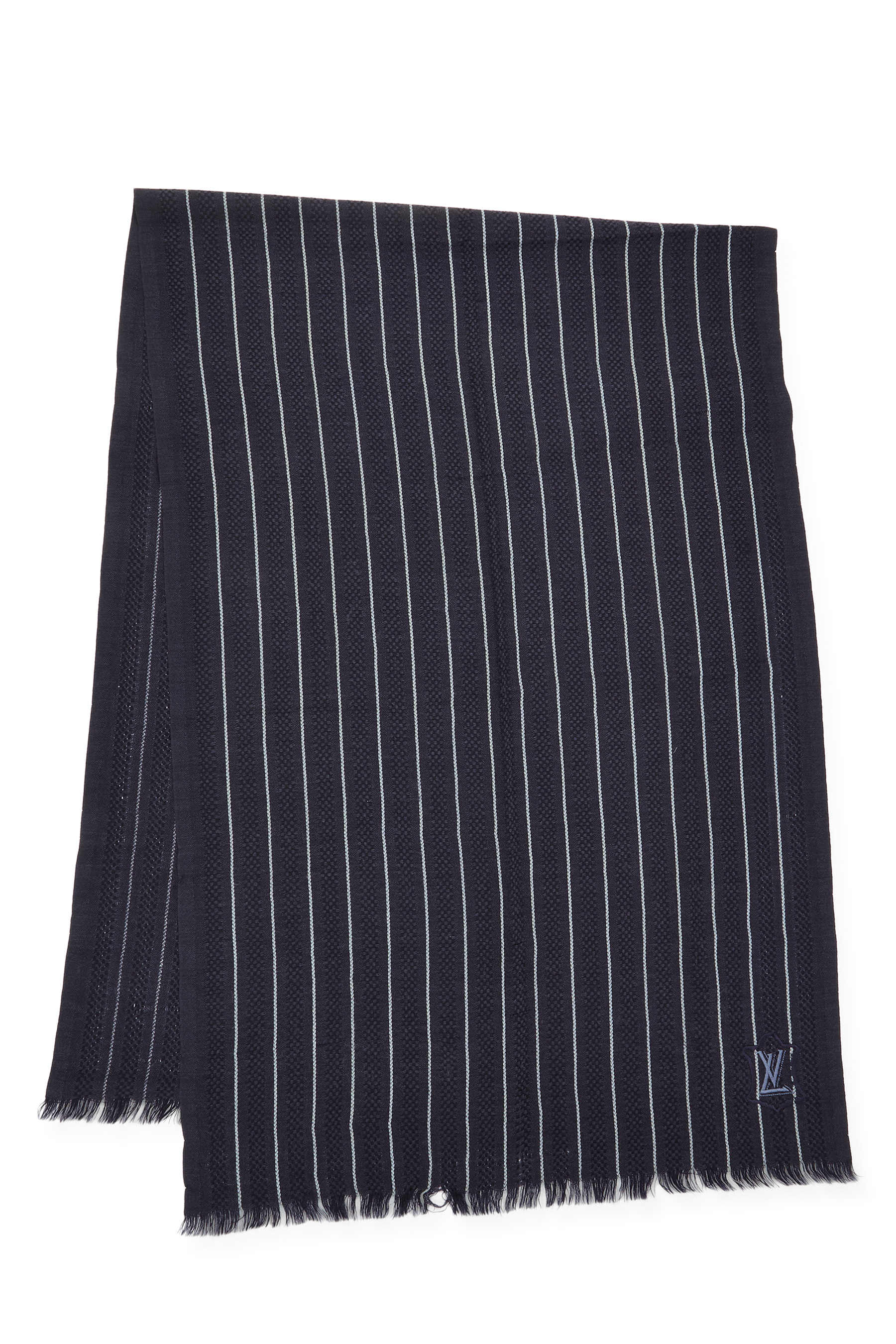 Women's Louis Vuitton Navy Wool Stole in Navy