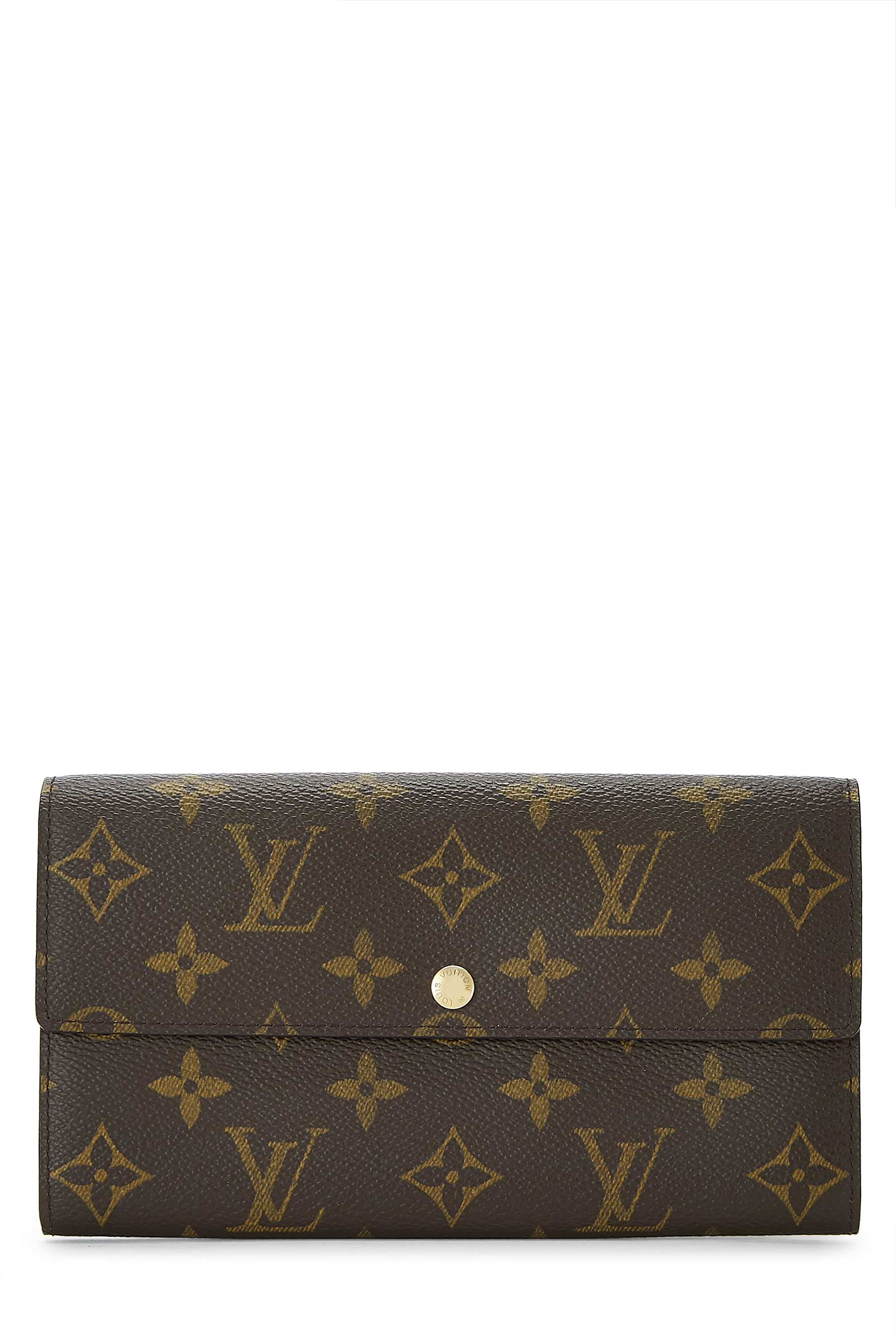 Women's Louis Vuitton Monogram Canvas Porte Monnaie Credit in Brown