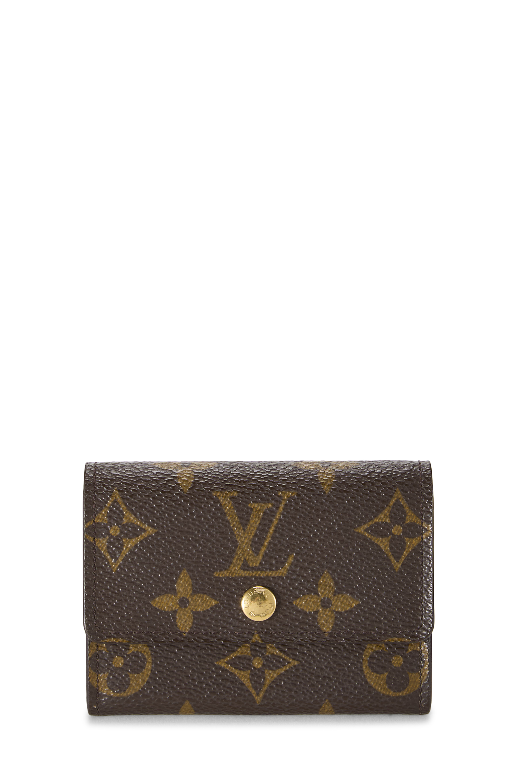 Women's Louis Vuitton Monogram Porte Monnaie Plat in Brown