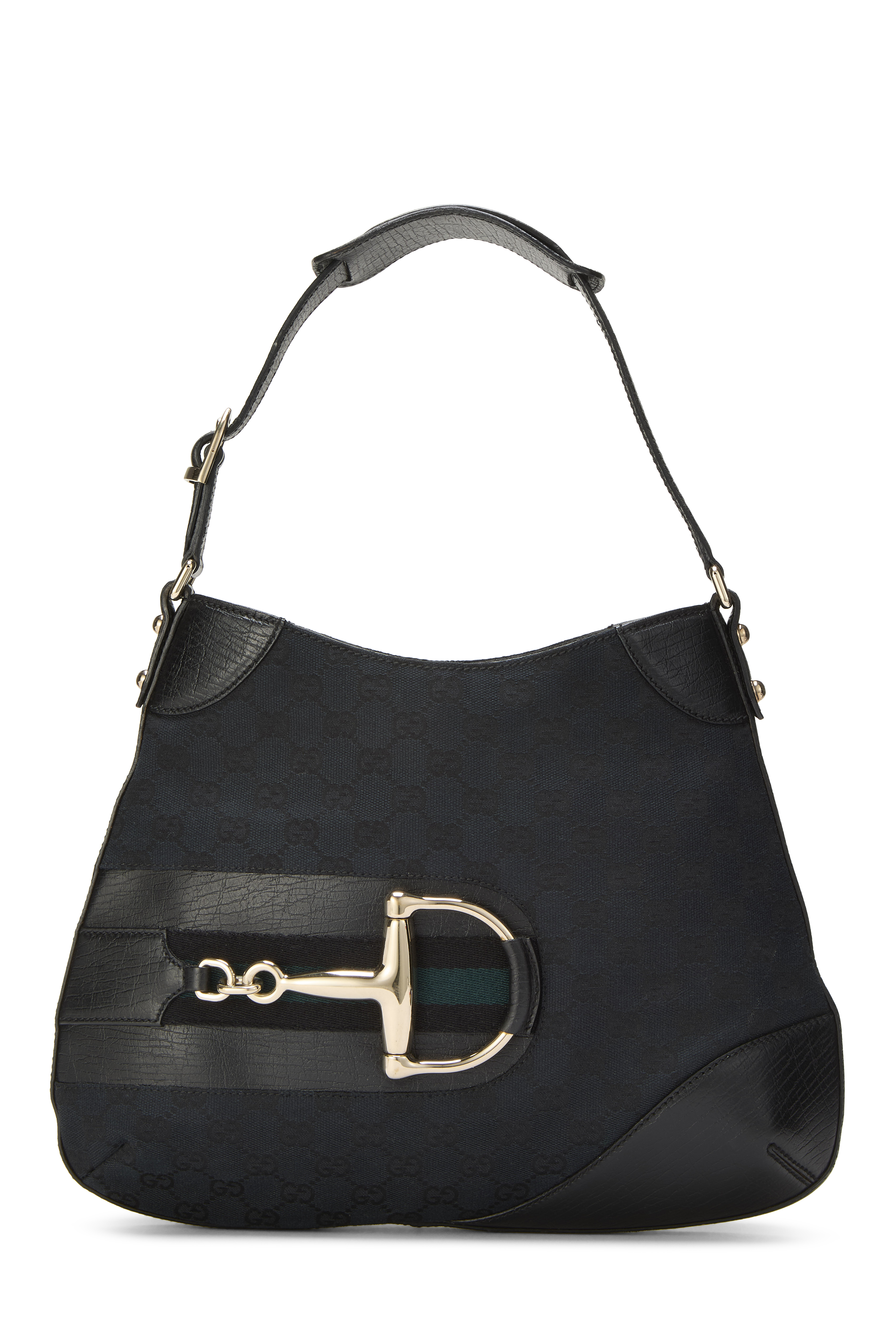 Women's Gucci Black GG Canvas Hasler Hobo in Black