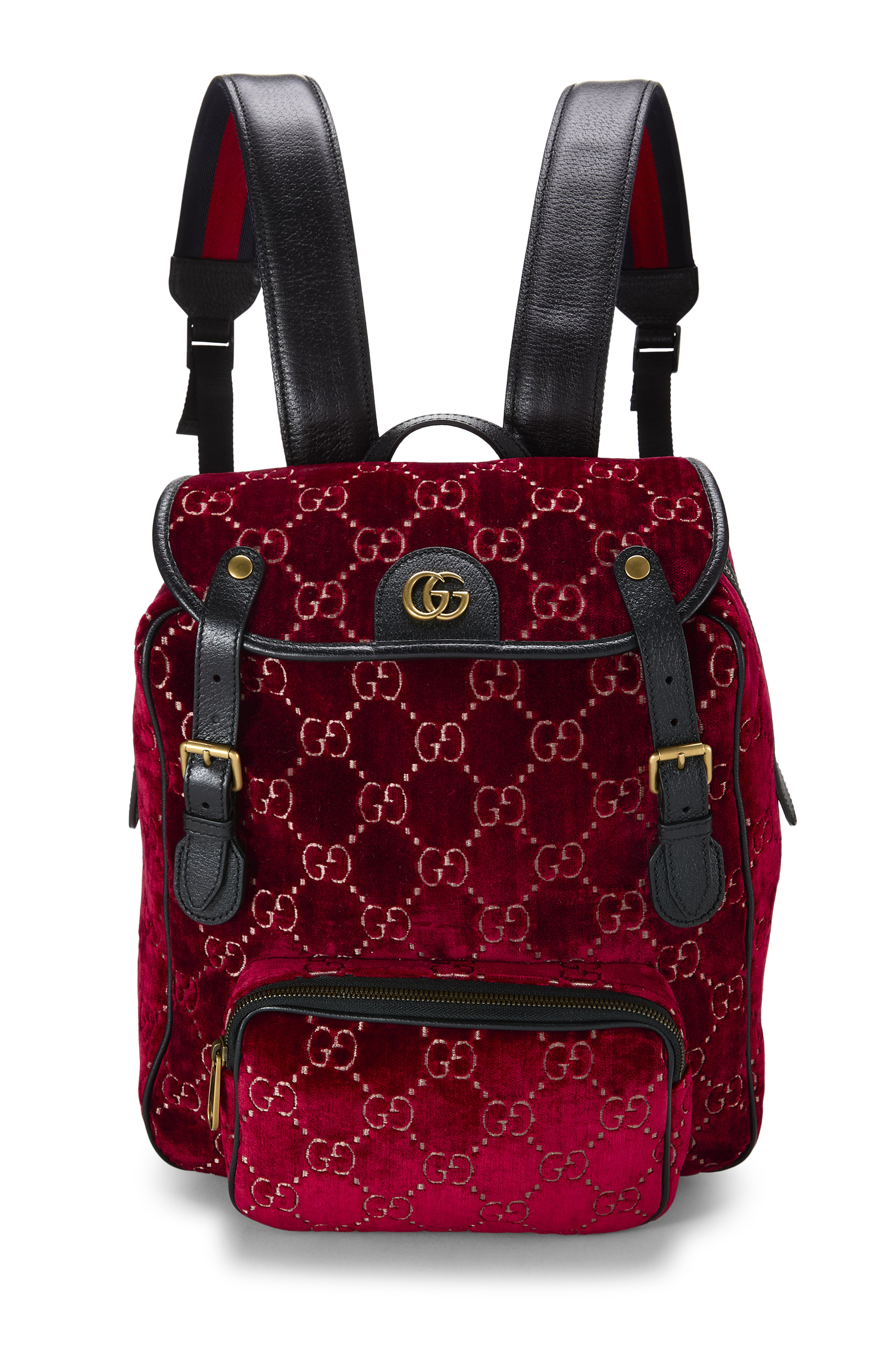 Women's Gucci Burgundy Velvet Backpack Small in Red Small