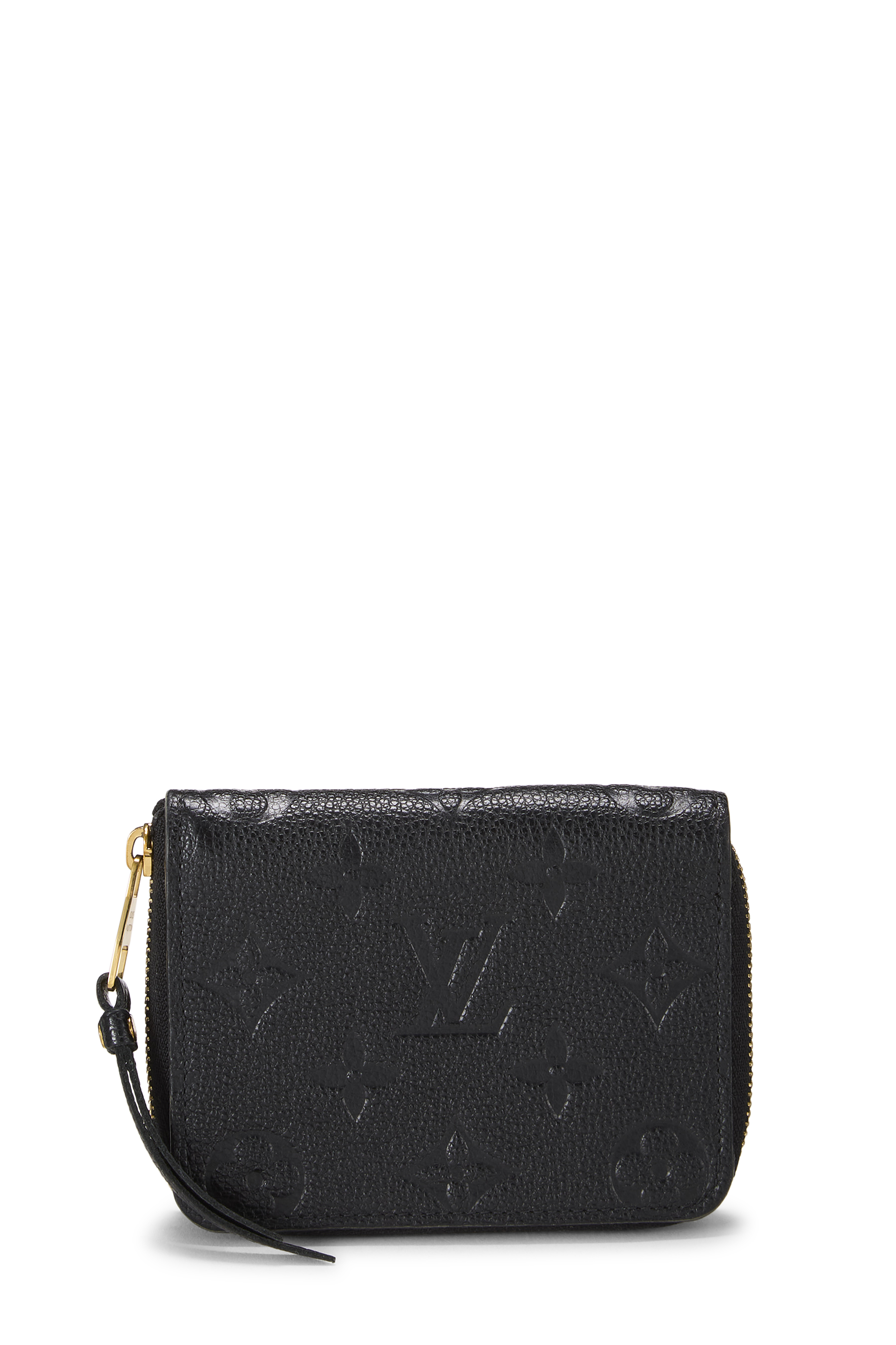 Women's Louis Vuitton Black Monogram Empreinte Zippy Coin Purse in Black