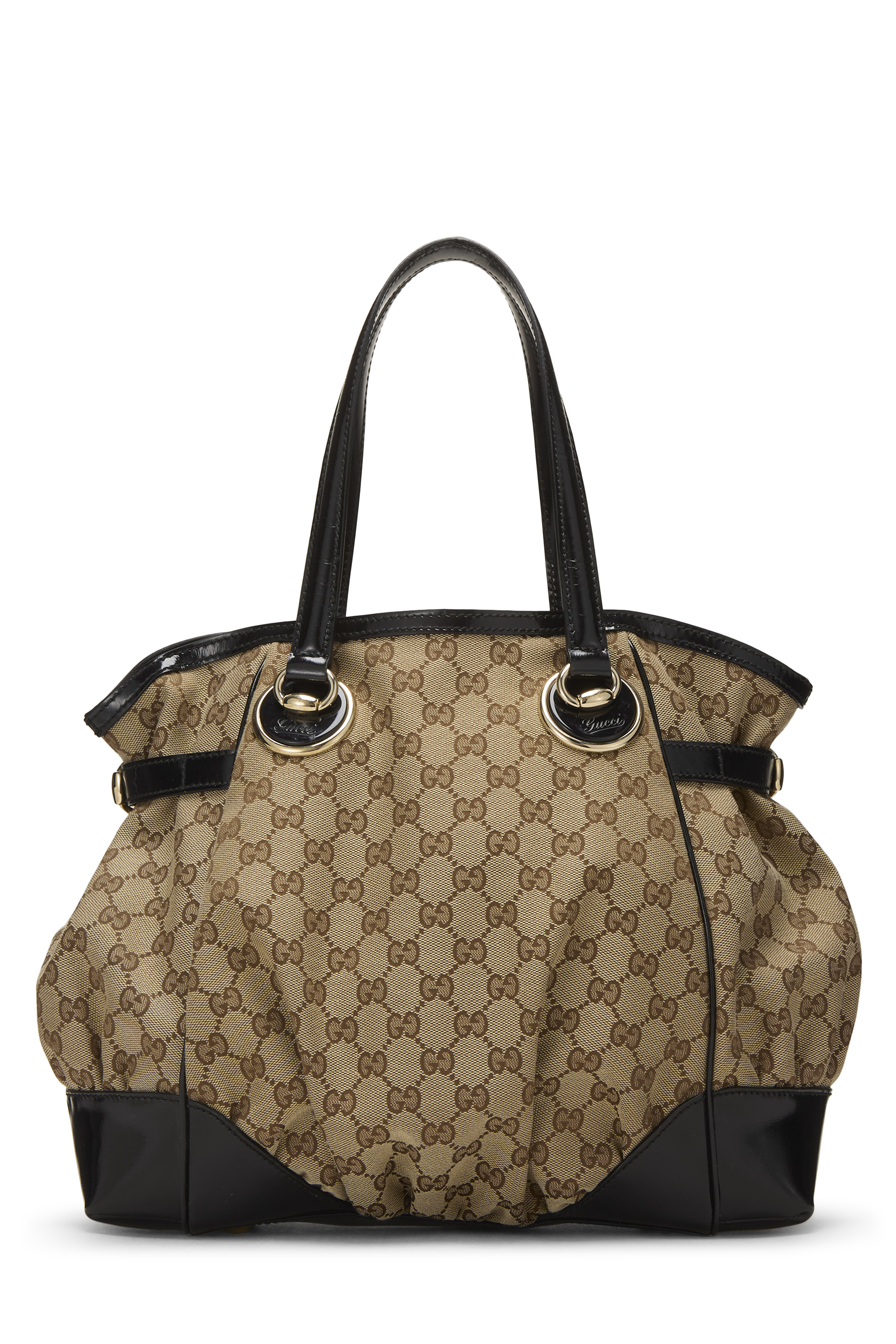 Women's Gucci Black Original GG Canvas Full Moon Tote Large in Black Large