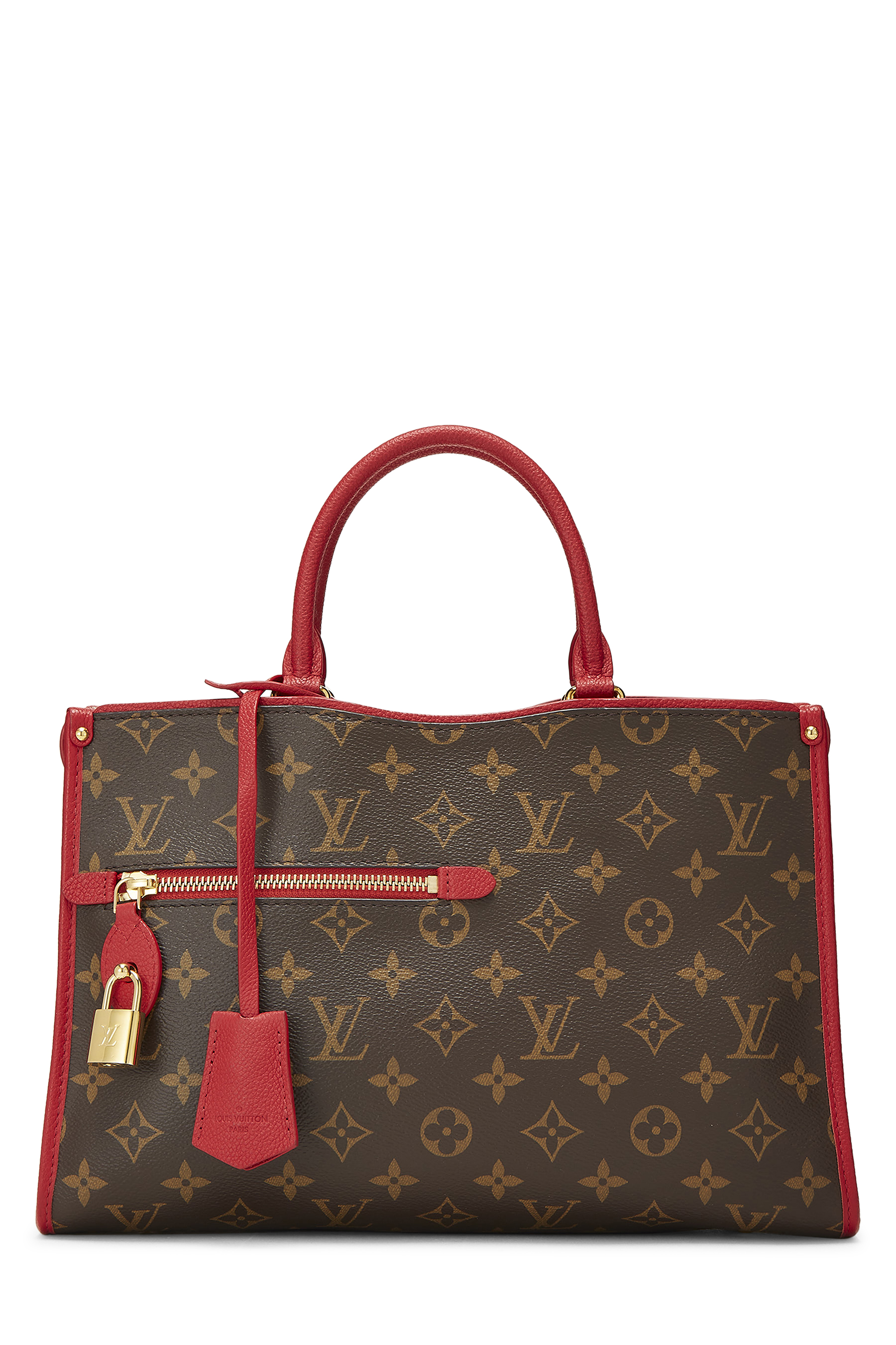 Women's Suede Louis Vuitton Red Monogram Canvas Popincourt NM PM in Red PM