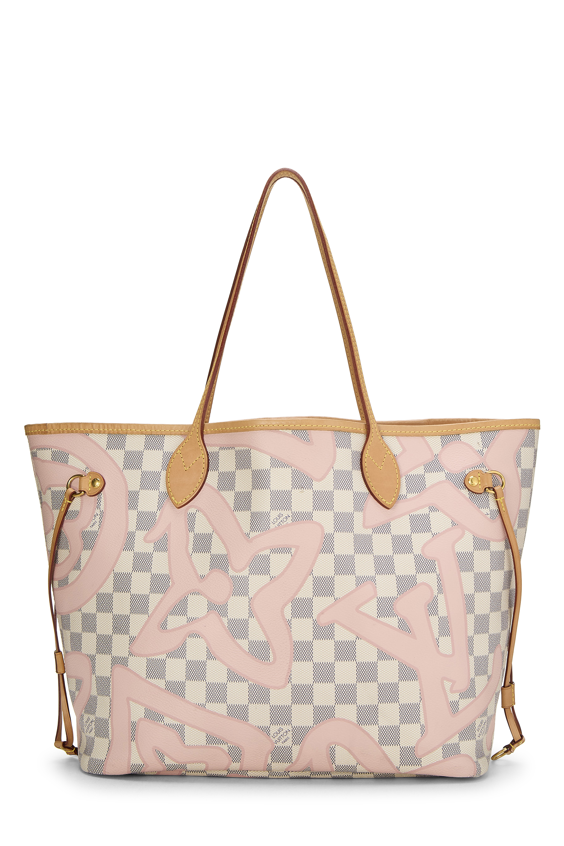 Women's Louis Vuitton Pink Summer Spirit Damier Azur Tahitienne Neverfull Tote MM in Pink MM