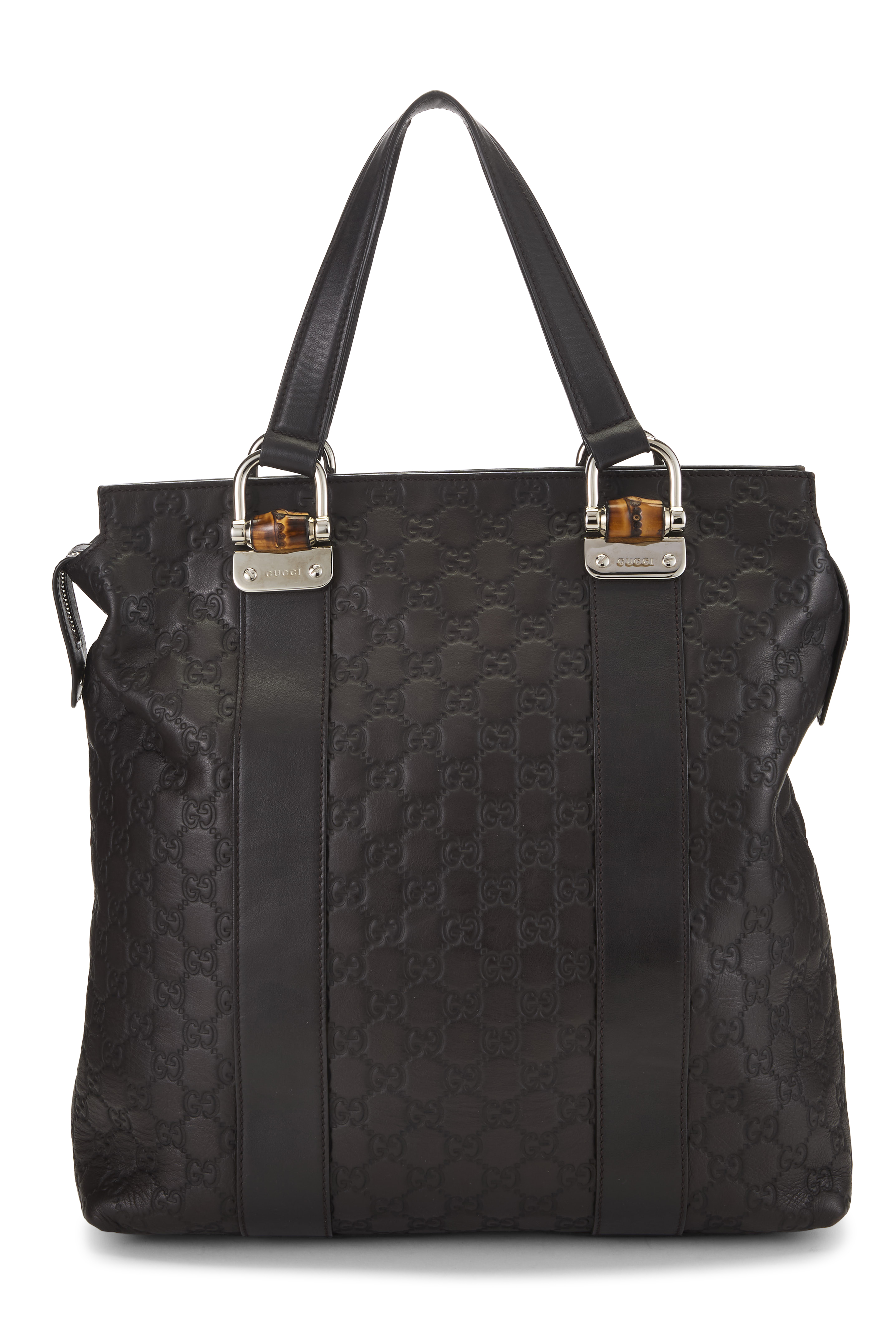 Women's Gucci Brown Guccissima Bamboo Bar Tote in Brown