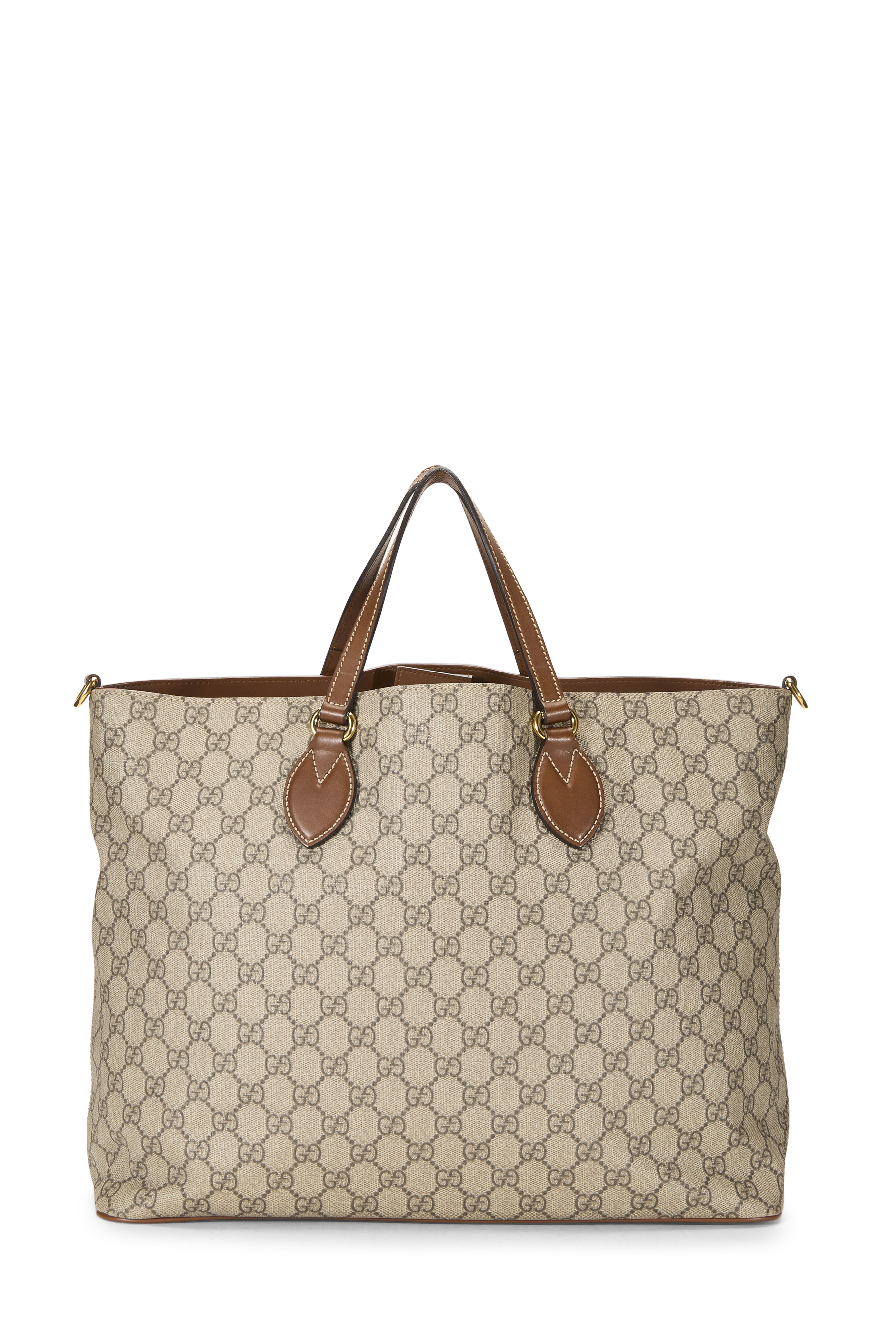 Women's Gucci Brown GG Supreme Canvas Tote Large in Brown Large
