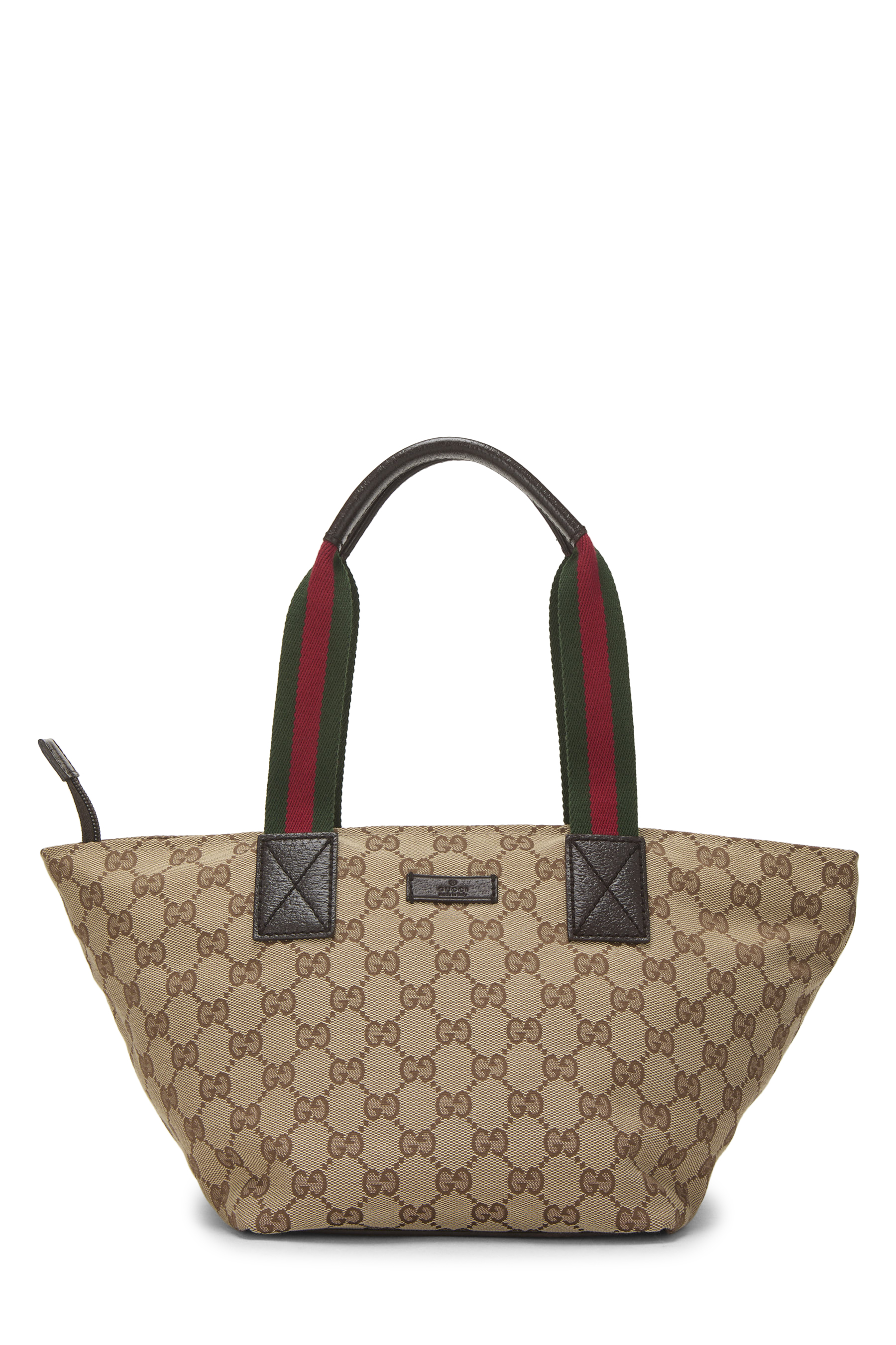 Women's Gucci Original GG Canvas Soft Zip Tote Small in Brown Small