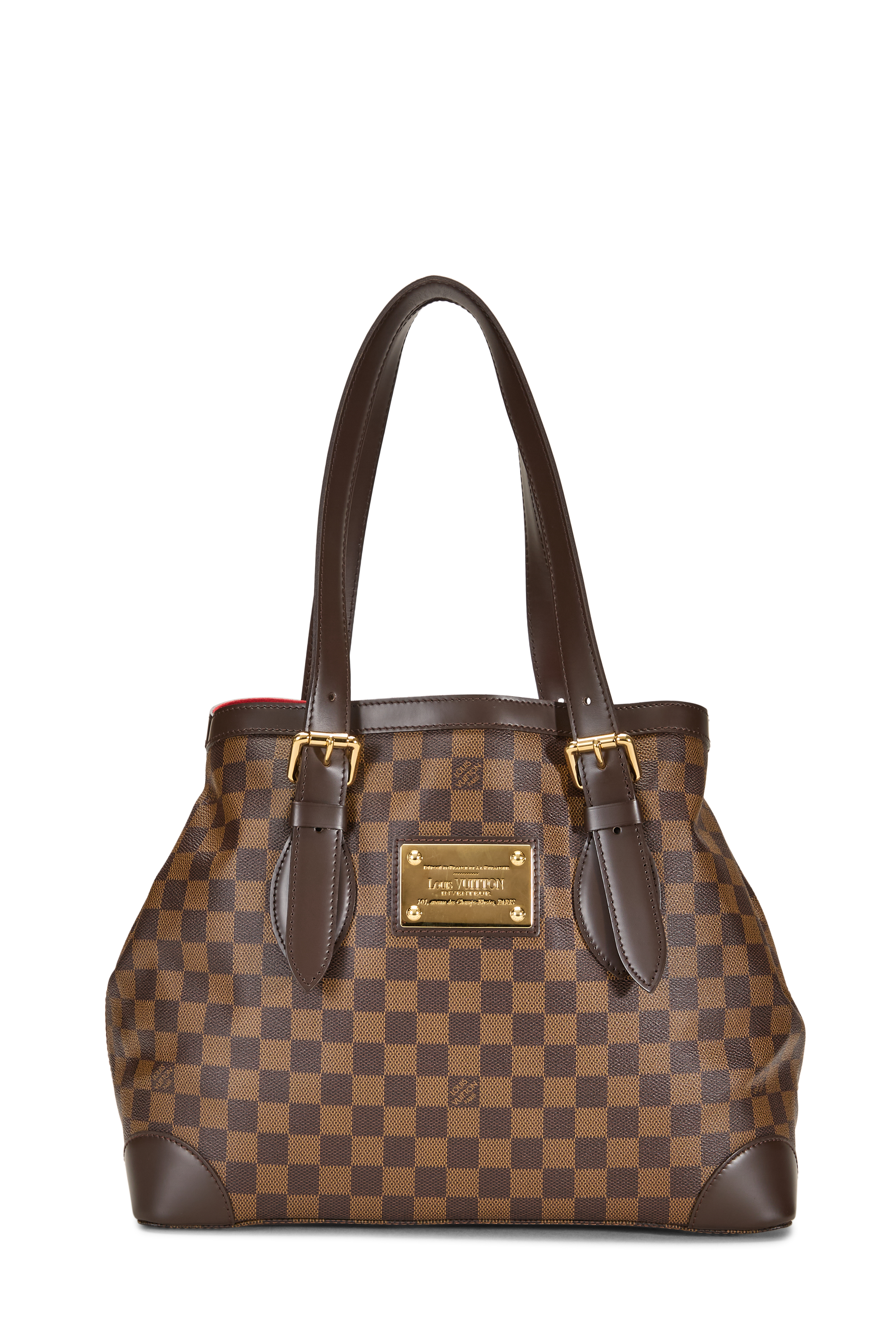 Women's Louis Vuitton Damier Ebene Hampstead MM in Brown MM