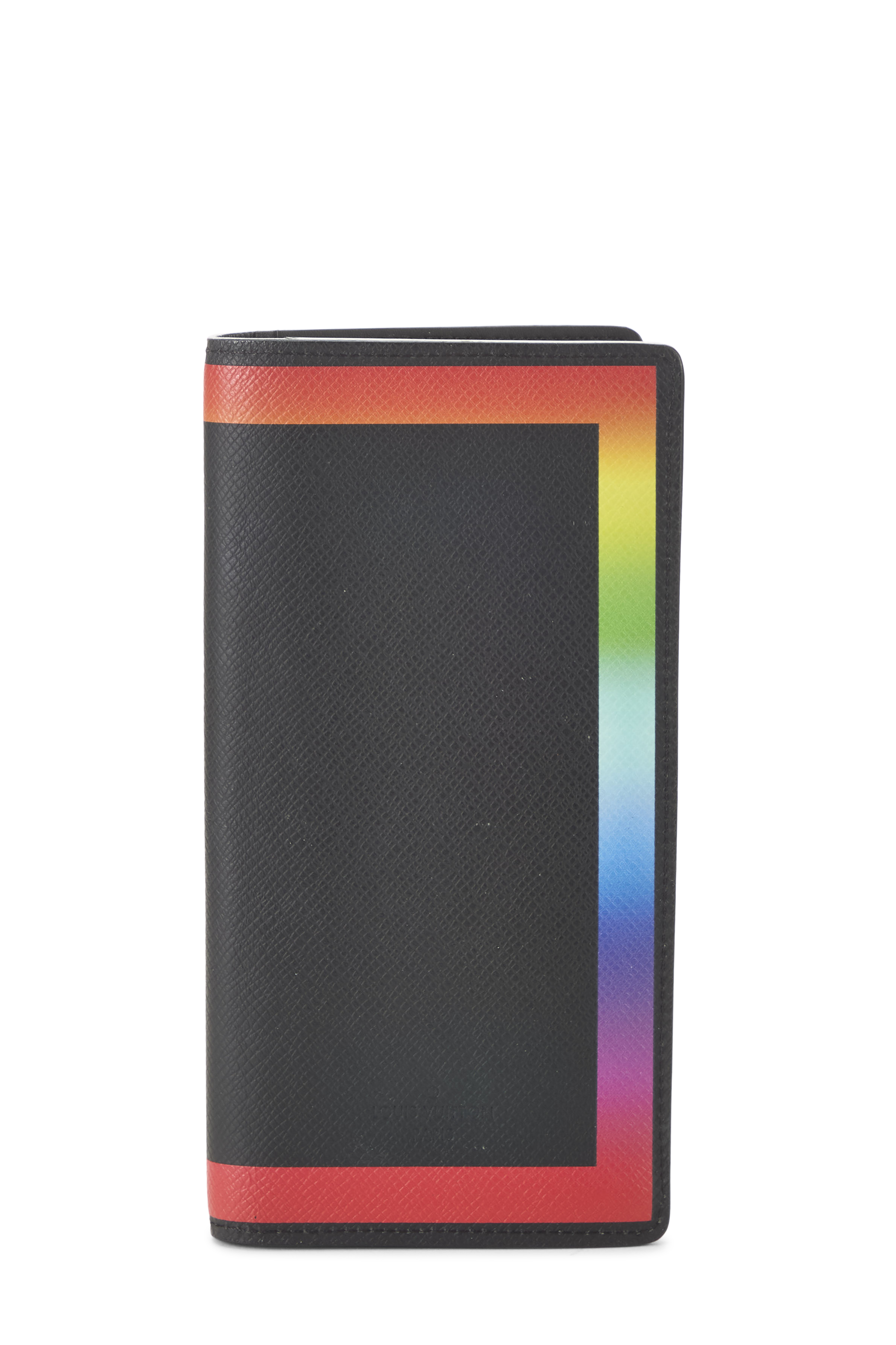 Women's Louis Vuitton Black Taiga Rainbow Brazza Wallet in Black