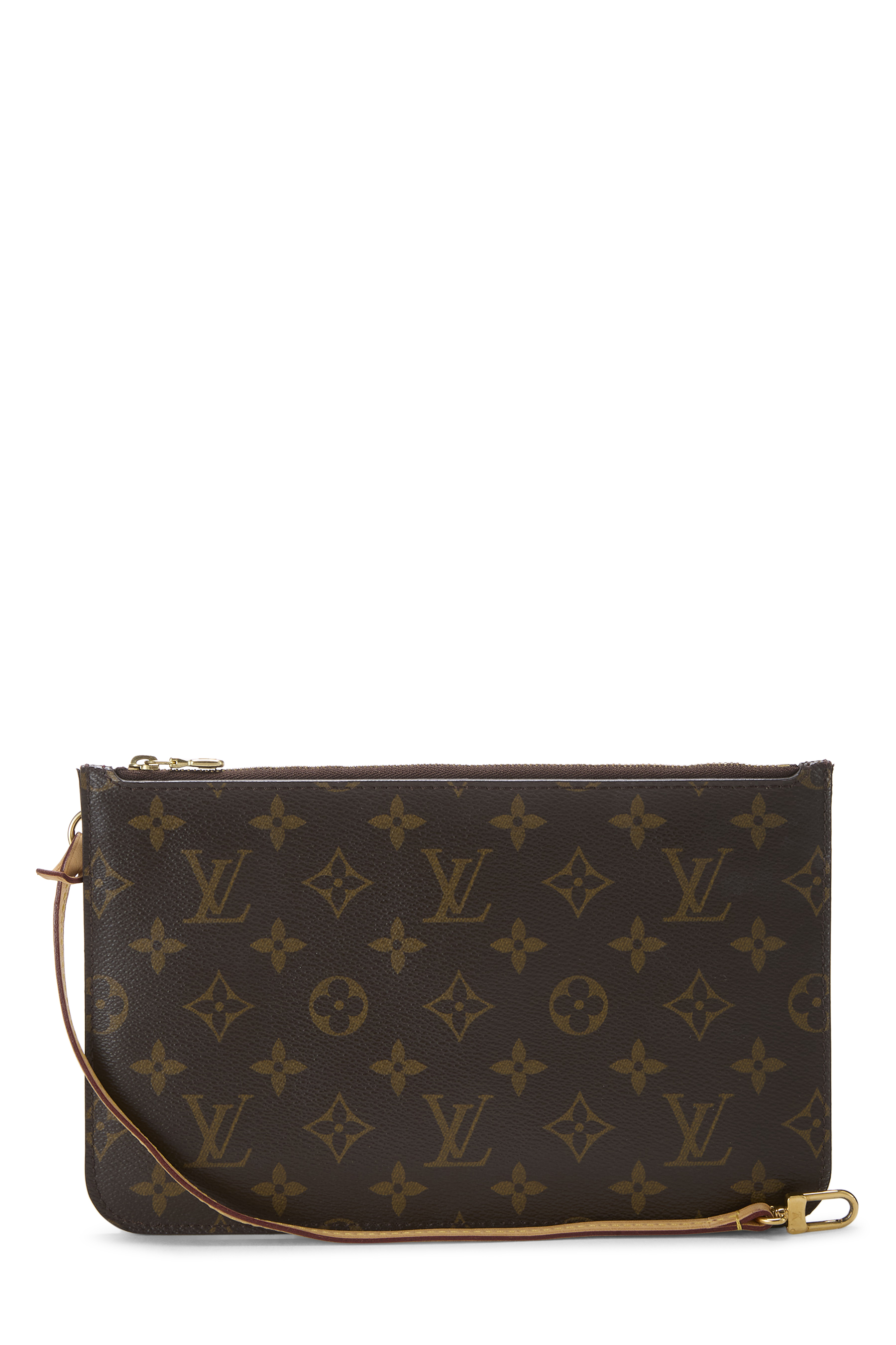 Women's Louis Vuitton Monogram Canvas Neverfull Pouch in Brown GM