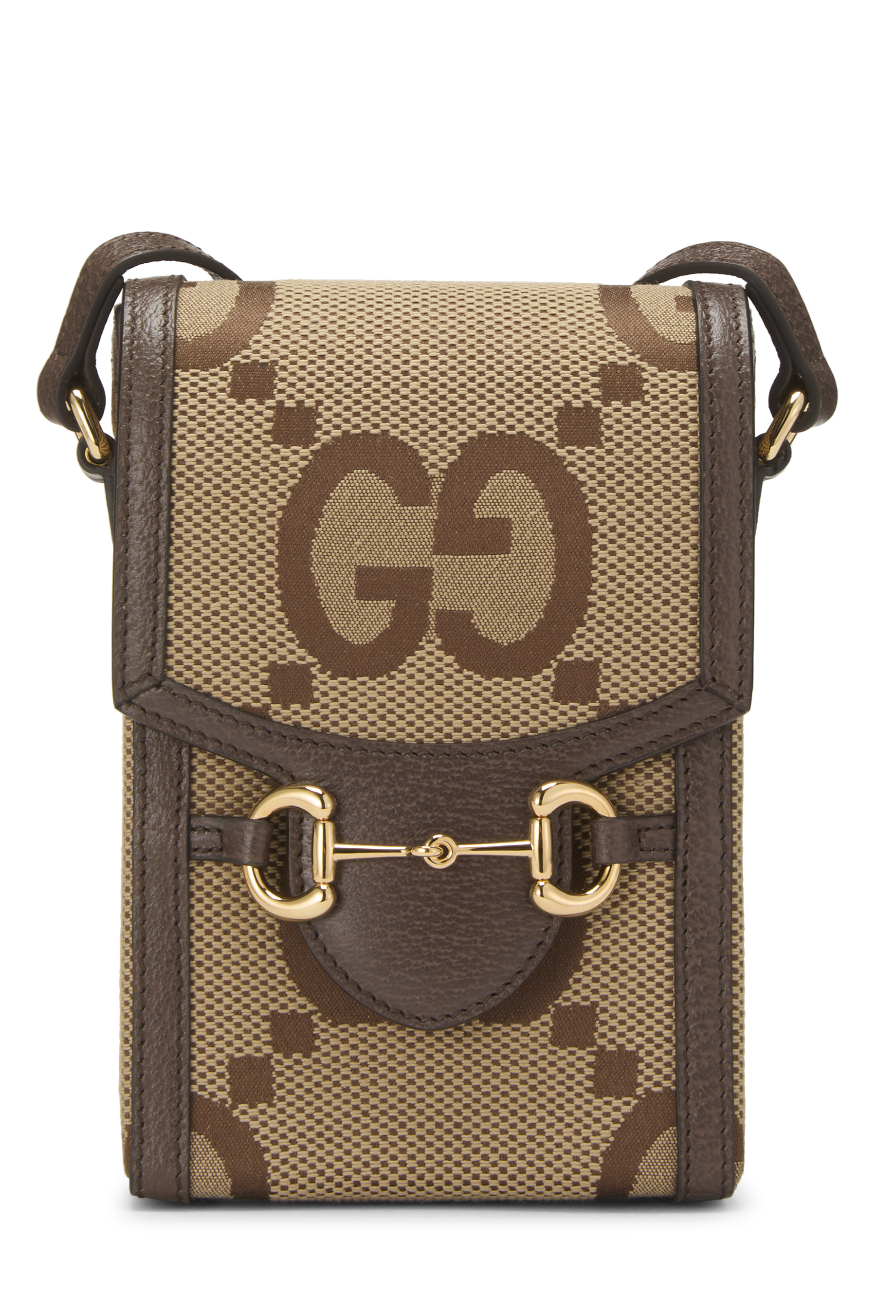 Women's Gucci Brown Jumbo GG Canvas Crossbody Bag Mini in Brown Mini