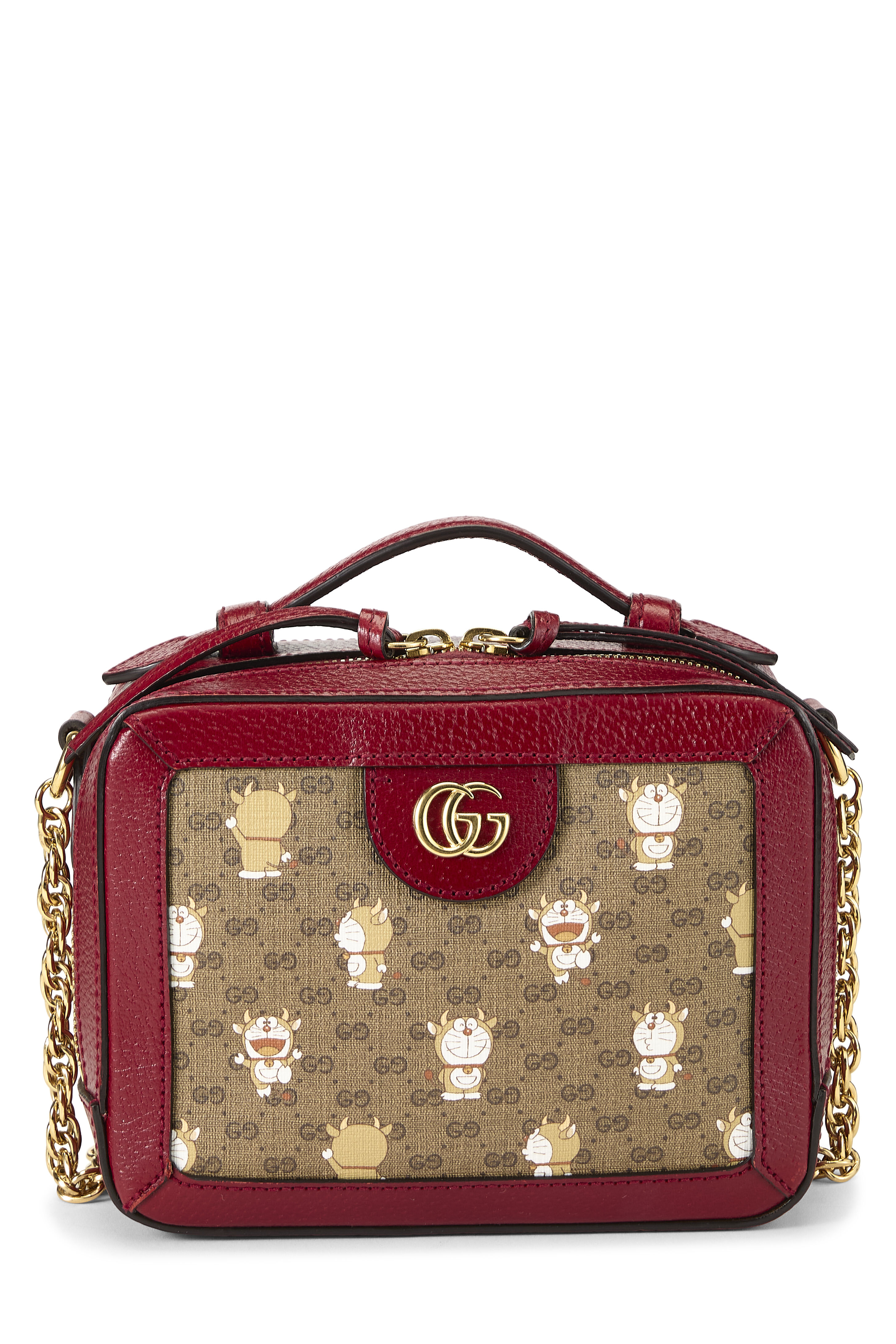 Women's Gucci Doraemon x Gucci Red Original GG Canvas Camera Bag in Red