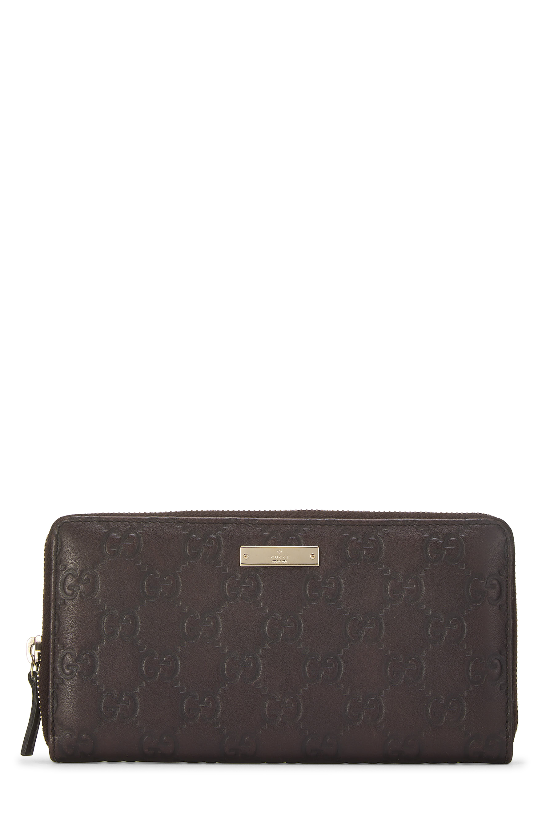Women's Gucci Brown Guccissima Zip Around Wallet in Brown
