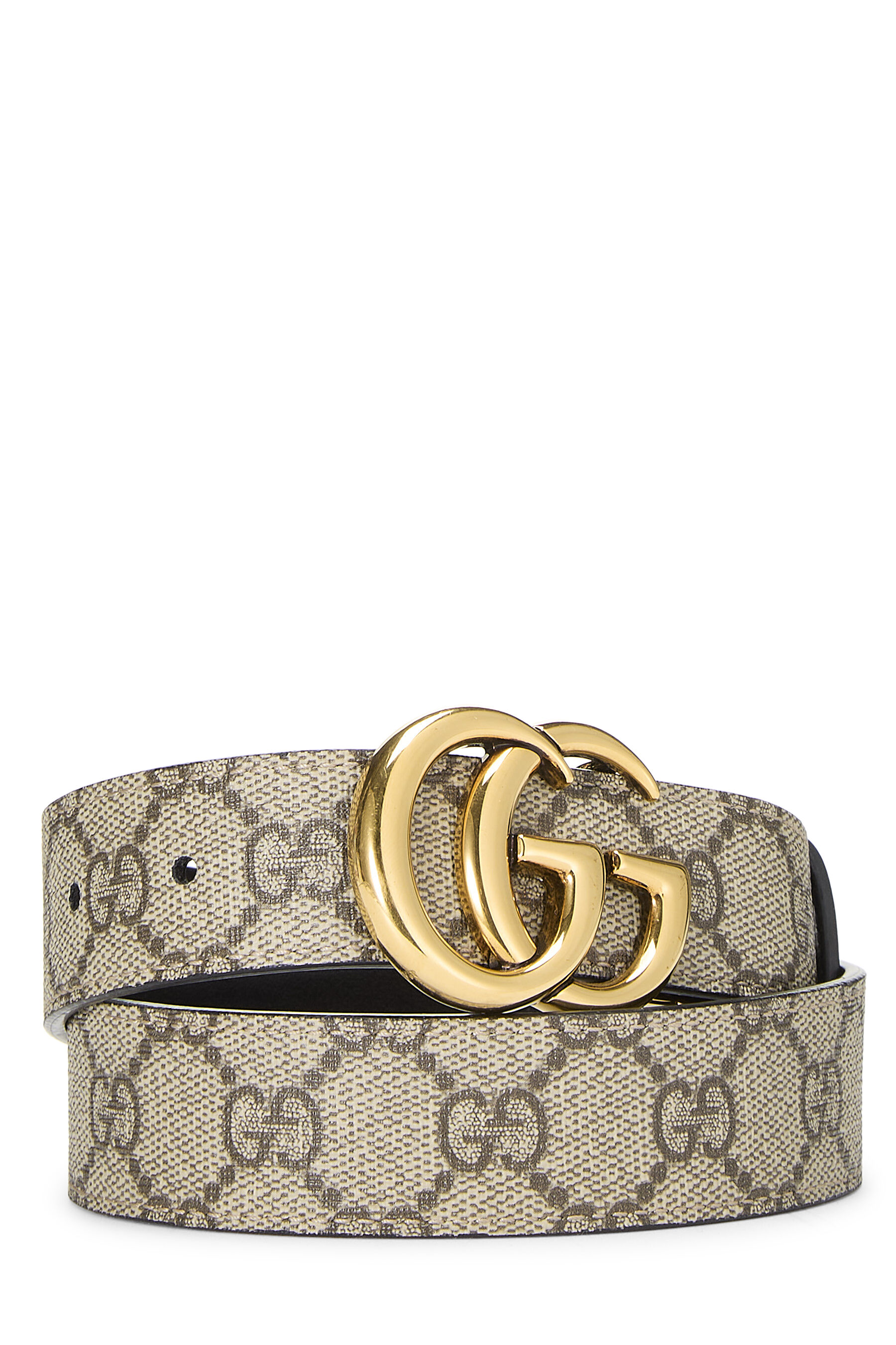 Women's Gucci GG Supreme Canvas Belt 65 in Black