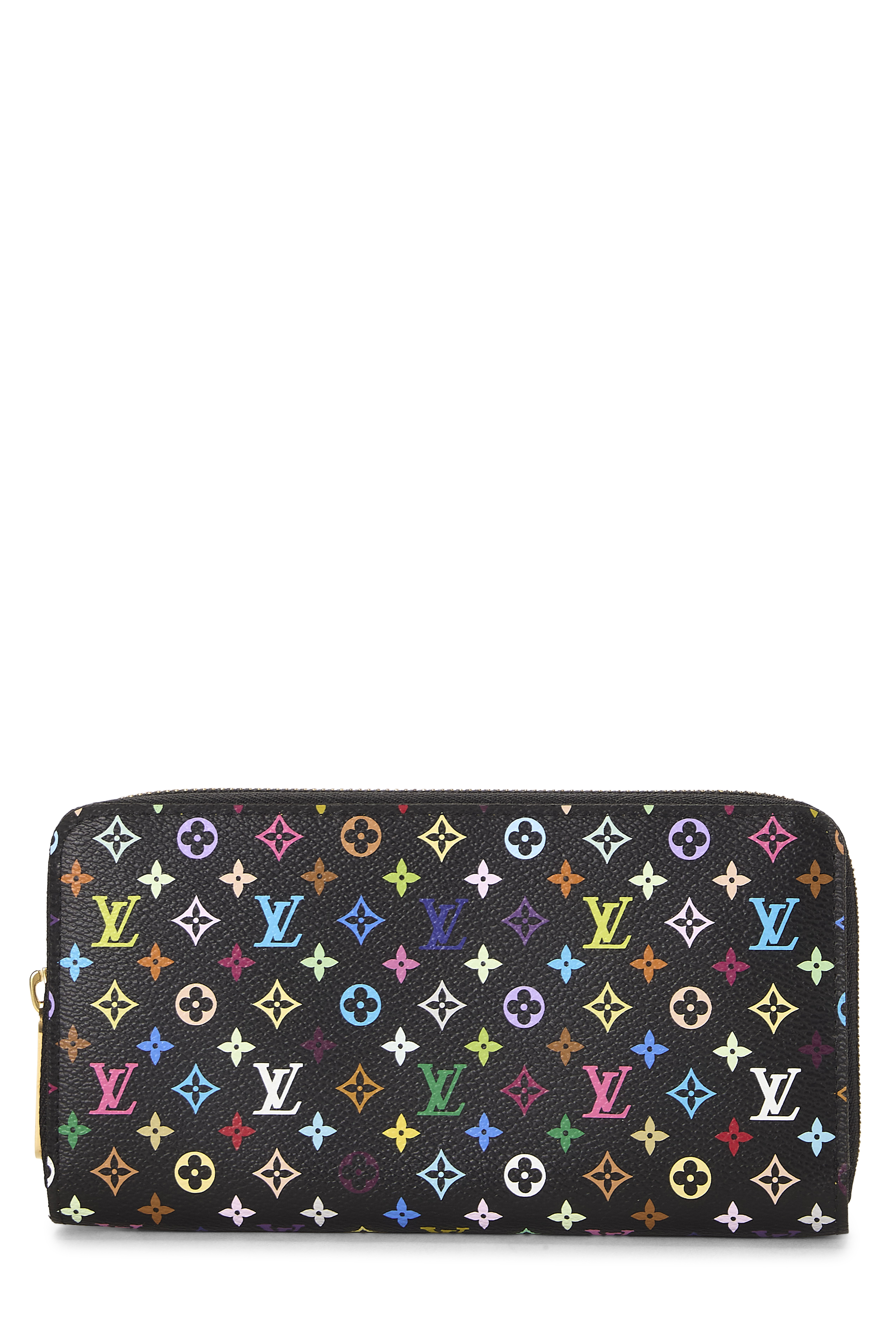 Women's Louis Vuitton Takashi Murakami x Louis Vuitton Black Monogram Multicolore Zippy Continental in Black