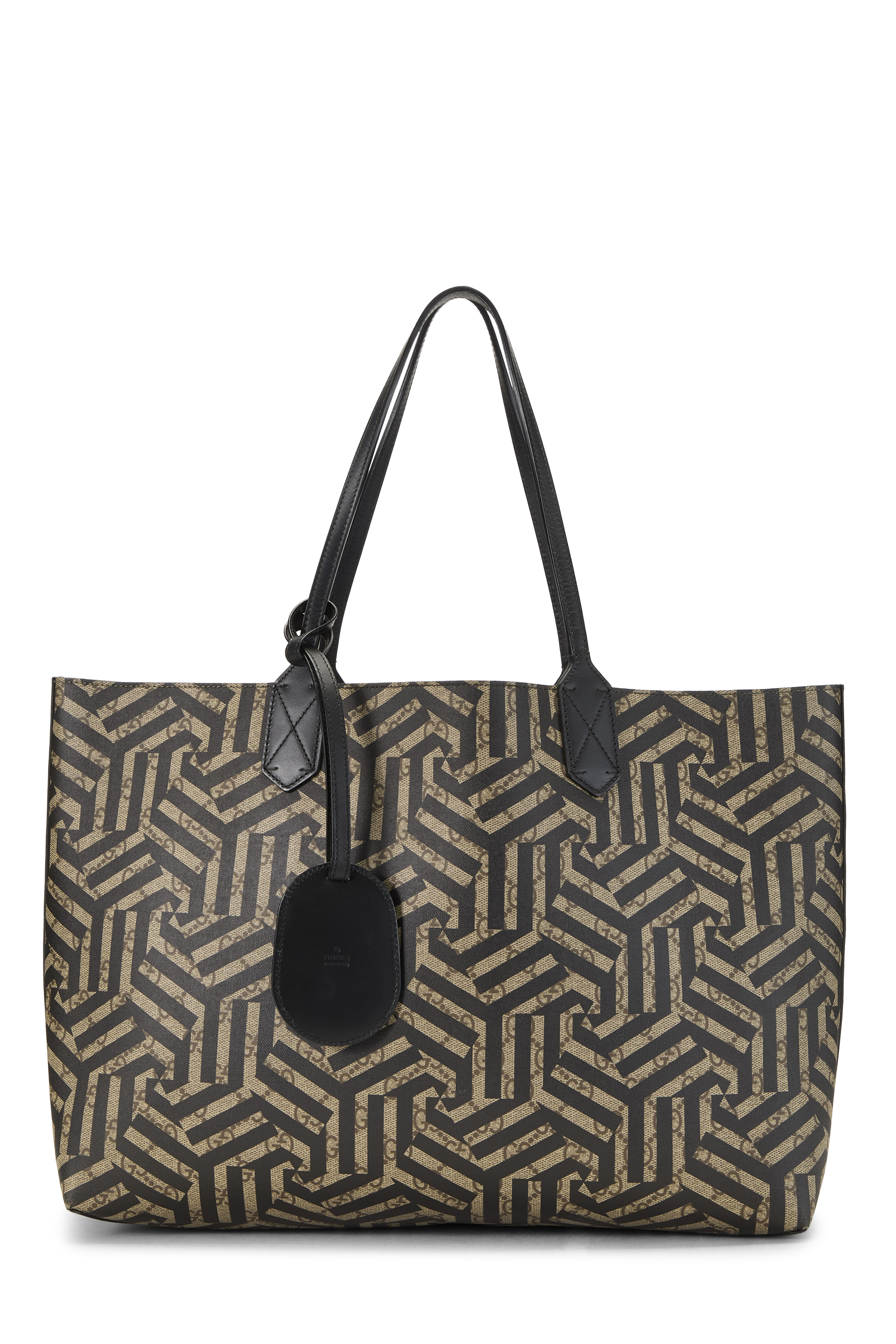 Women's Gucci Black GG Supreme Caleido Reversible Tote in Black
