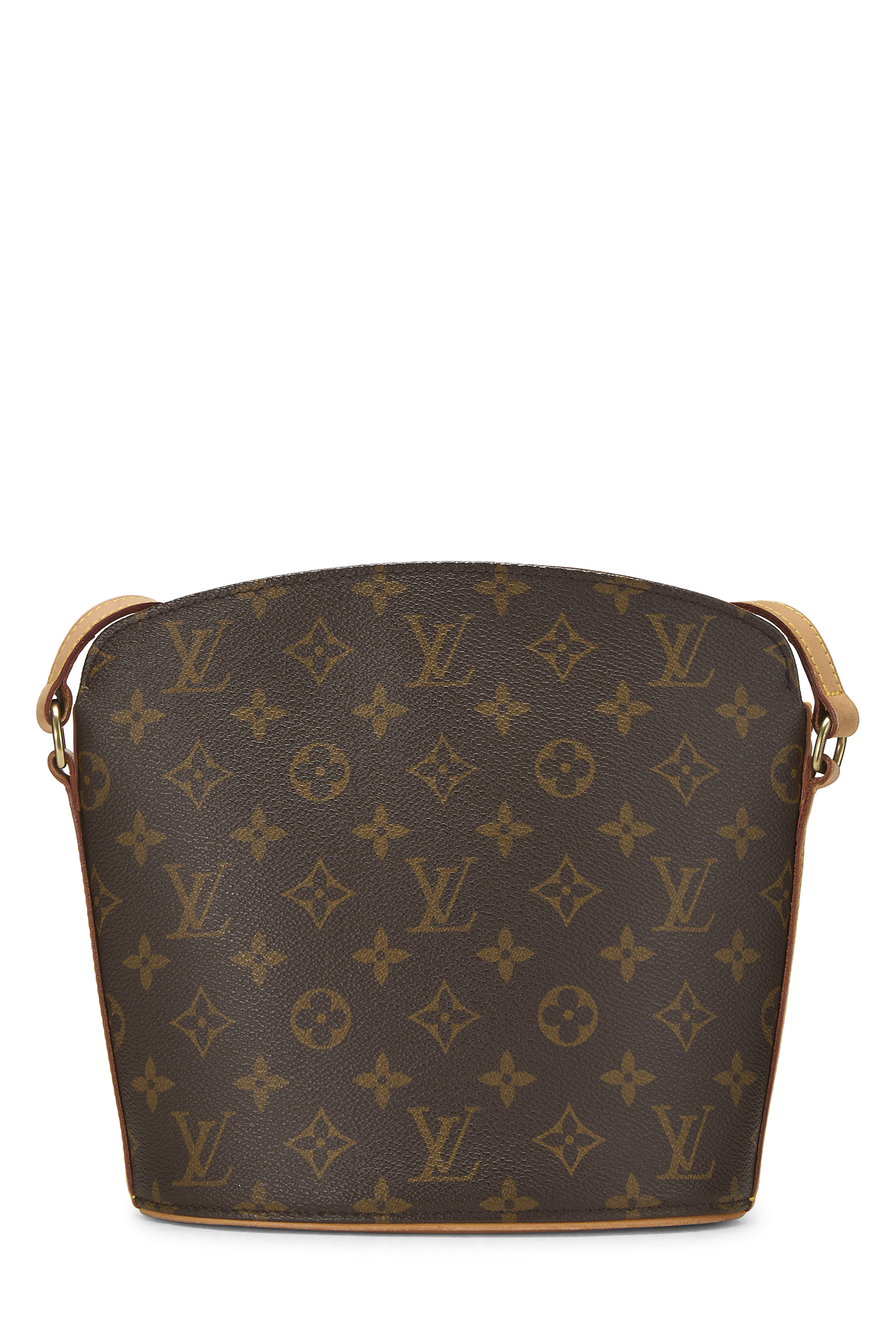 Women's Leather Louis Vuitton Monogram Canvas Drouot in Brown