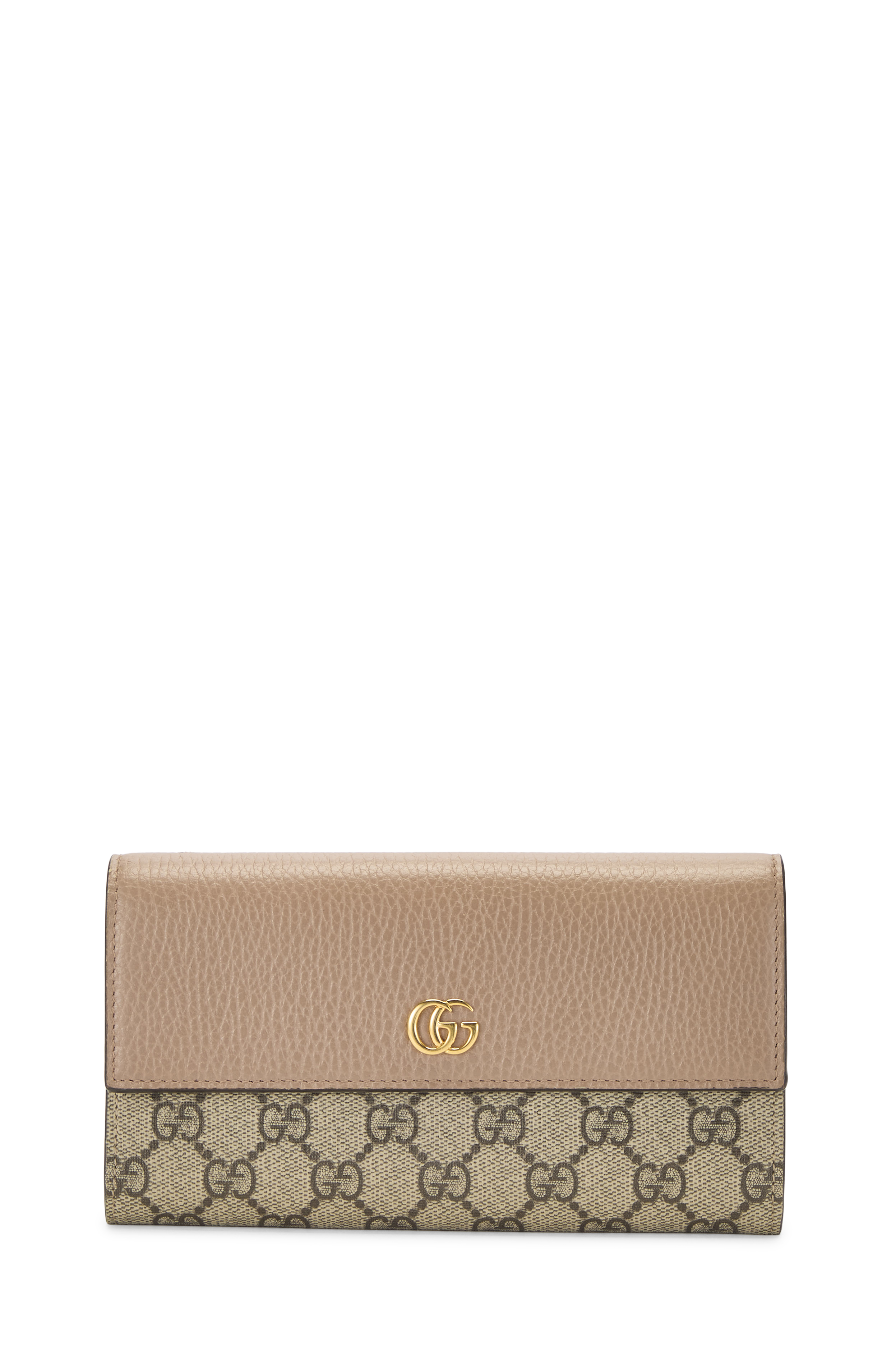 Women's Gucci Pink GG Supreme Canvas Continental Wallet in Pink
