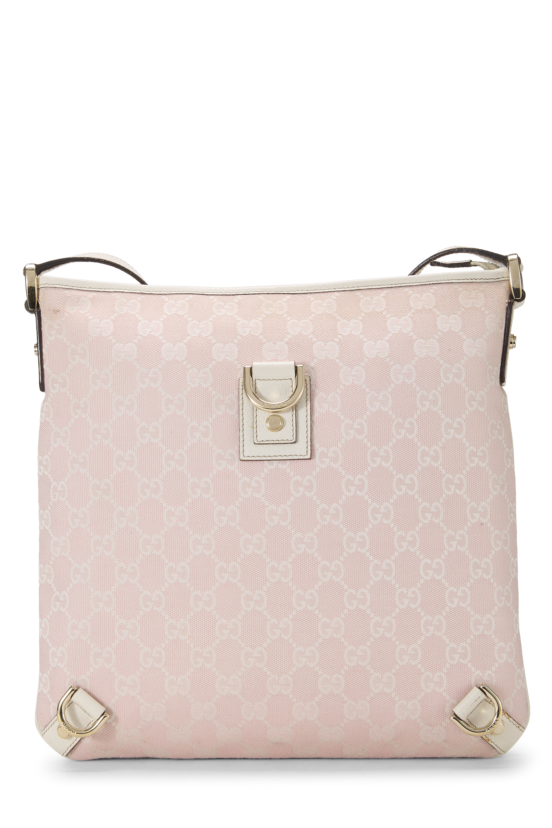 Women's Gucci Pink GG Canvas D-Ring Abbey Messenger in Pink