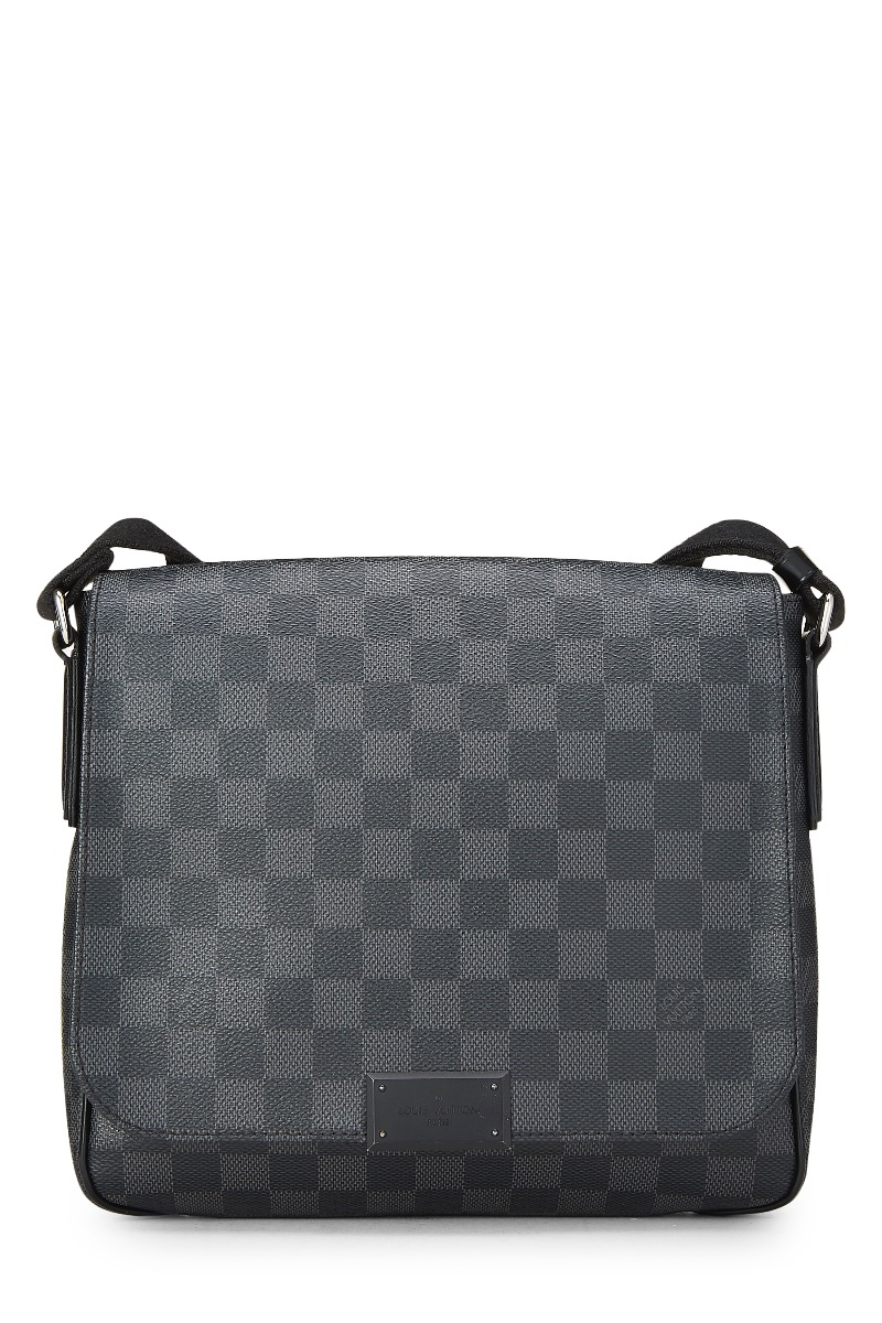 Women's Louis Vuitton Damier Graphite District PM in Black PM