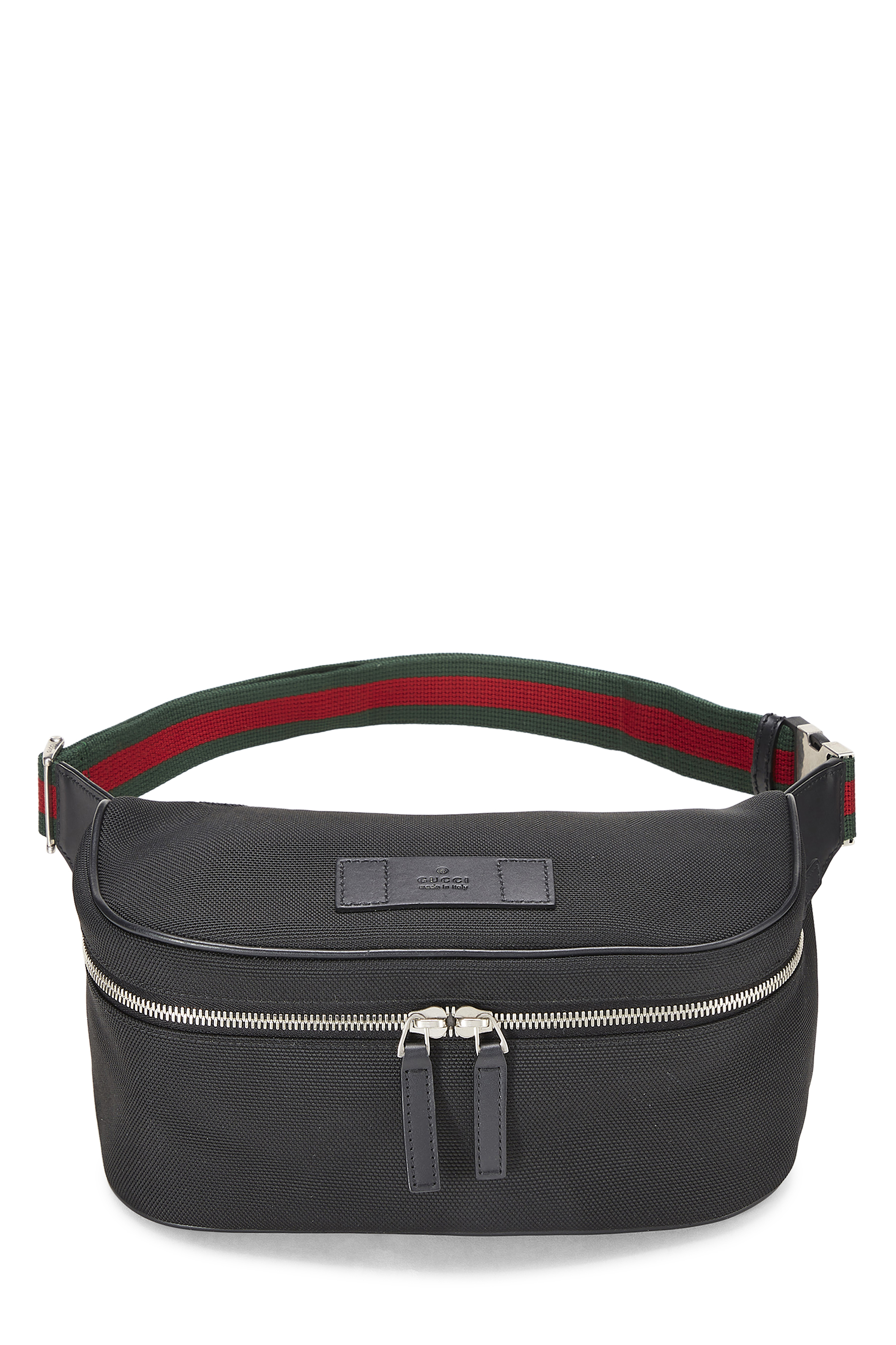 Women's Gucci Black Techno Canvas Web Belt Bag in Black