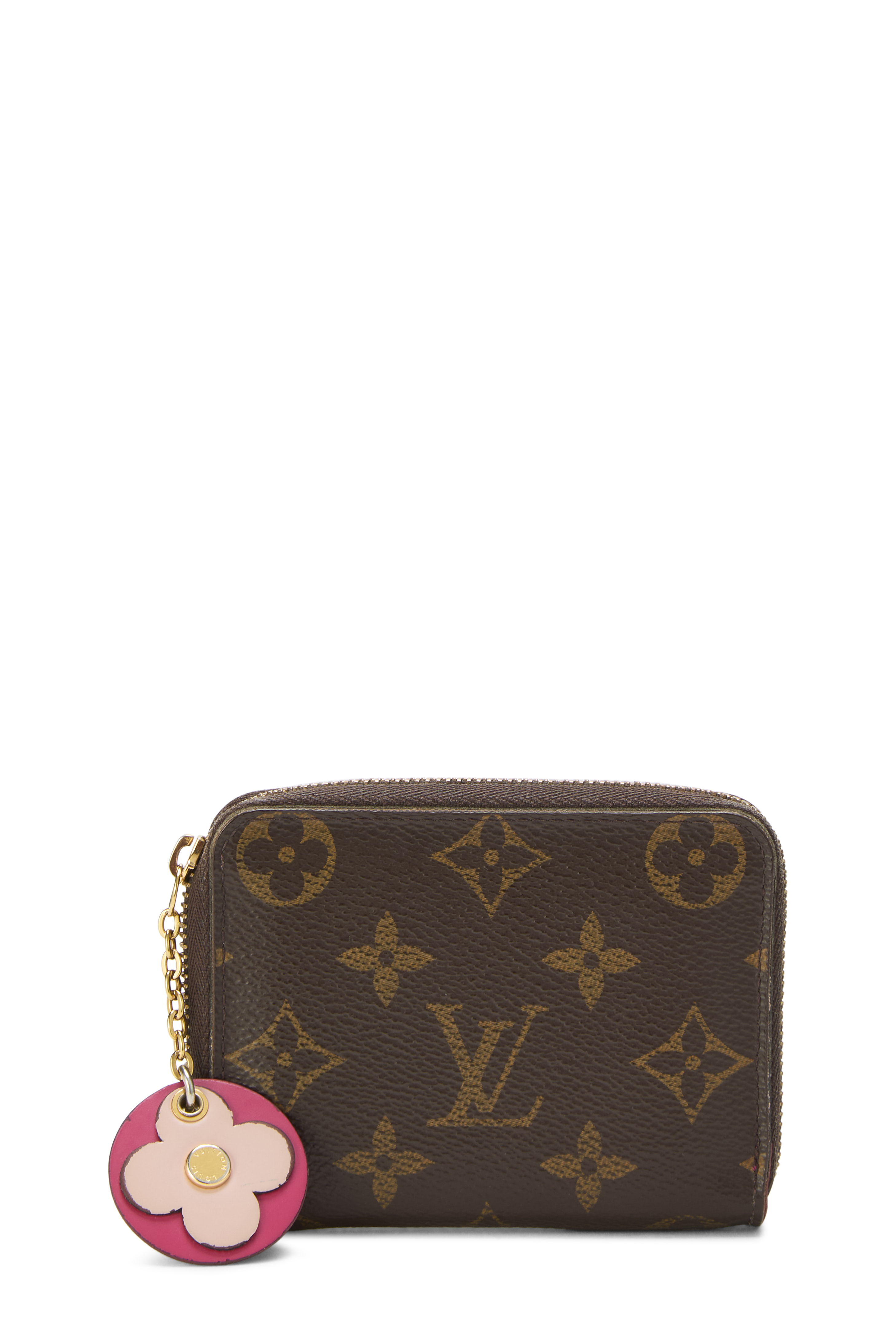 Women's Louis Vuitton Monogram Canvas Flower Zippy Coin Purse in Pink
