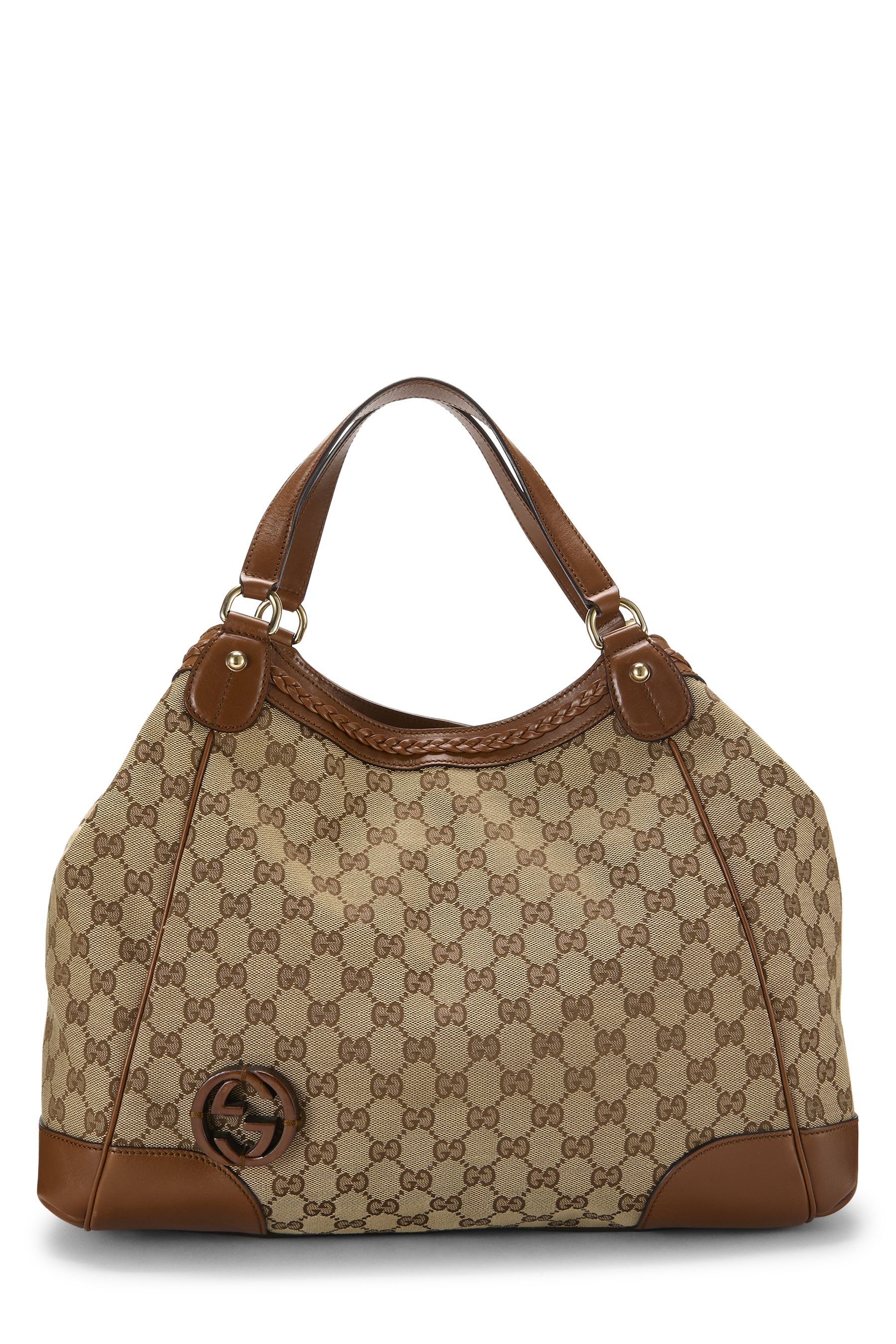 Women's Gucci Brown Original GG Canvas Brick Lane Tote in Brown
