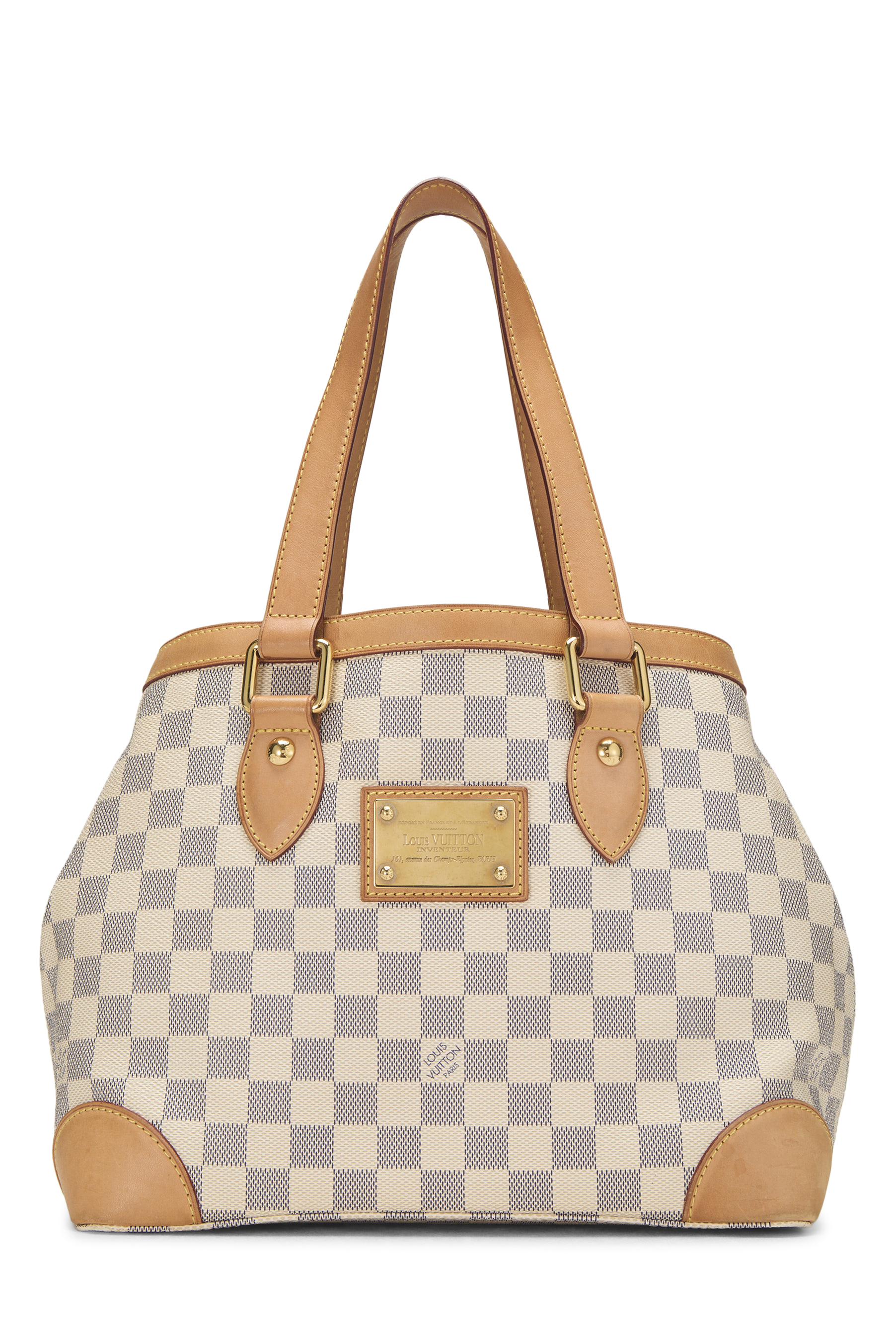 Women's Louis Vuitton Damier Azur Hampstead PM in White PM